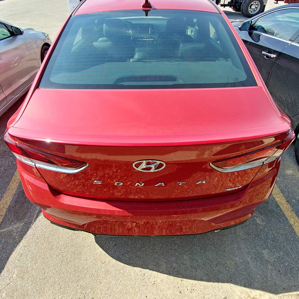 SON18-FM Hyundai Sonata Factory Style Flush Mount Spoiler - Nocturne Black Metallic (NB9) | Aerodynamic Rear Wing for Enhanced Style & Performance | Perfect for Street Racing & Car Shows