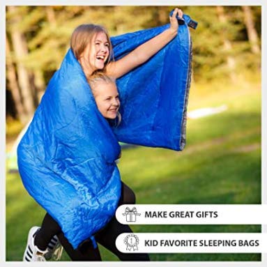 10 Pack Envelope Sleeping Bags for Adults - 4 Season Lightweight Warm & Cold Weather Sleeping Bags - Indoor Outdoor Camping, Backpacking, Hiking, Emergency Survival Gear