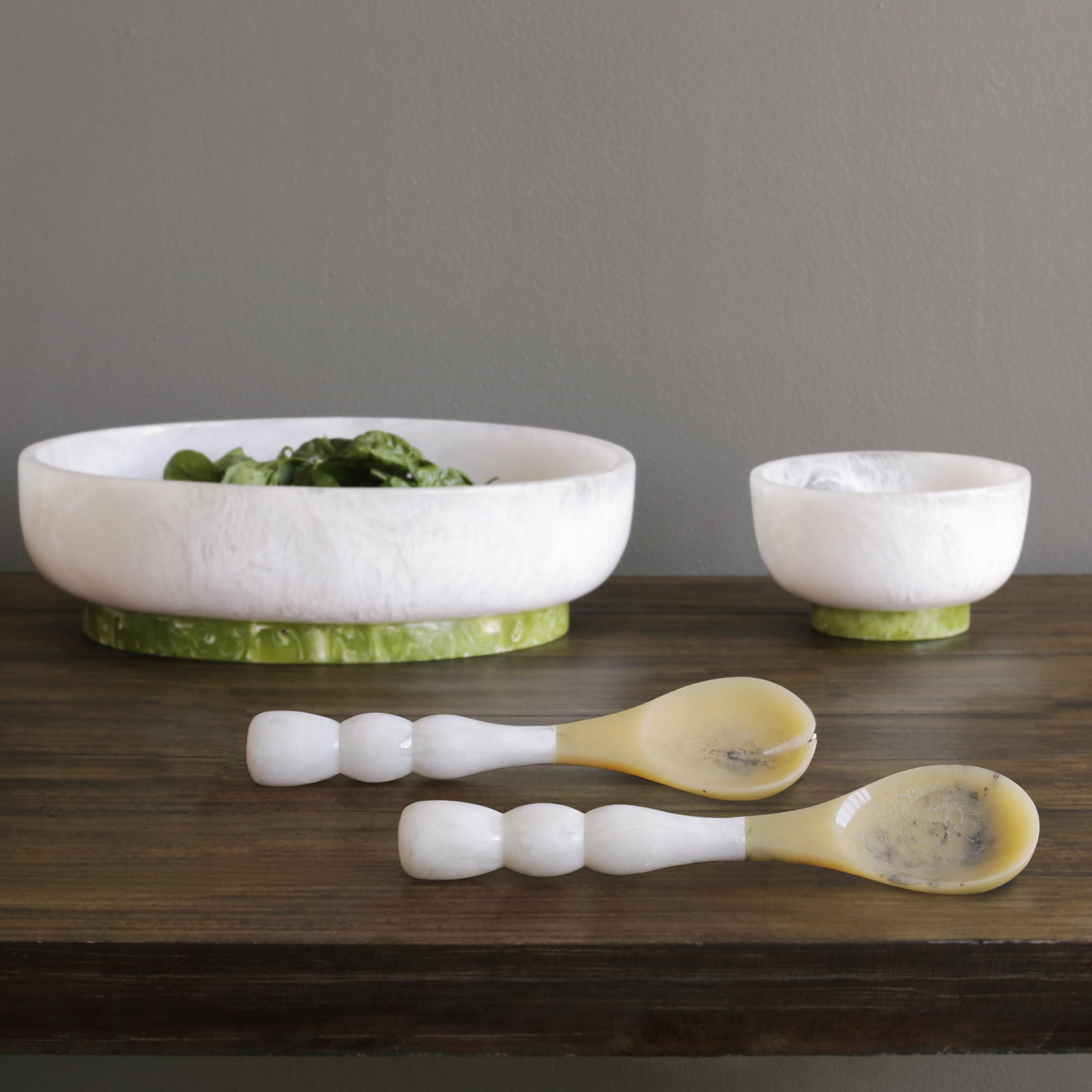 Premium Resin Rio Bubble Salad Servers Set - Durable & Stylish Serving Utensils for Salads, Pasta, Fruits - Perfect for Parties, BBQs, and Family Gatherings