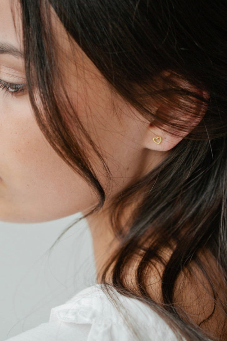 Dotty Love Stud Earrings - 14K Gold Plated Minimalist Stud Earrings for Women, Perfect for Everyday Wear & Gift Giving