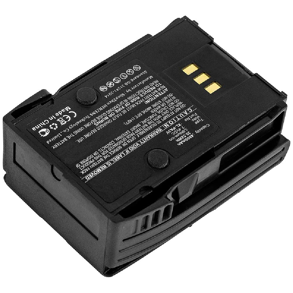 Synergy Digital 2-Way Radio Batteries - 4800mAh Li-ion 7.4V Replacement for Harris XL-PA3V & 14035-4010-04 (2-Pack) | Perfect for Emergency Communication, Construction Sites & Outdoor Adventures