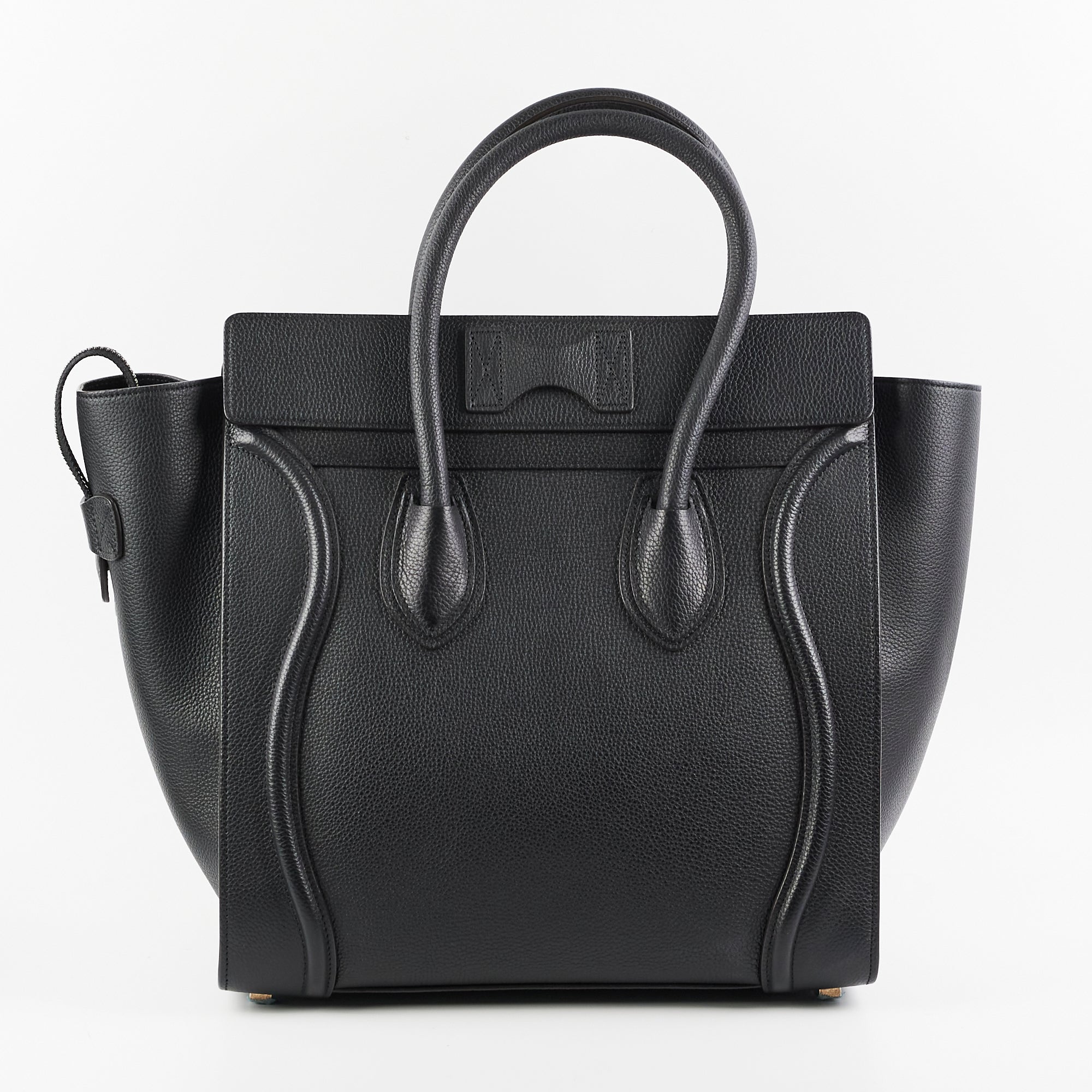 Celine Mini Luggage Bag in Black Grainy Leather - Perfect for Work, Travel & Everyday Use