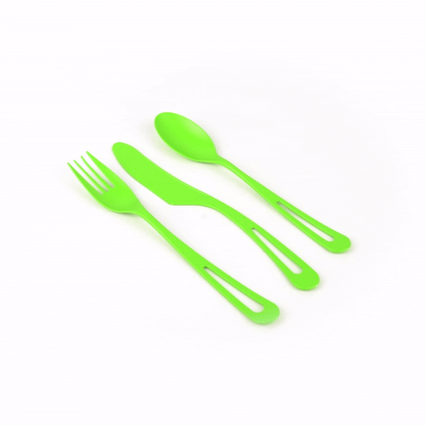 Eco-Friendly Green CPLA Plastic Cutlery Set - 290 Count, Heat Resistant & Compostable Utensils (7.5 Inch) | Perfect for Parties, Picnics, Catering & Zero Waste Events