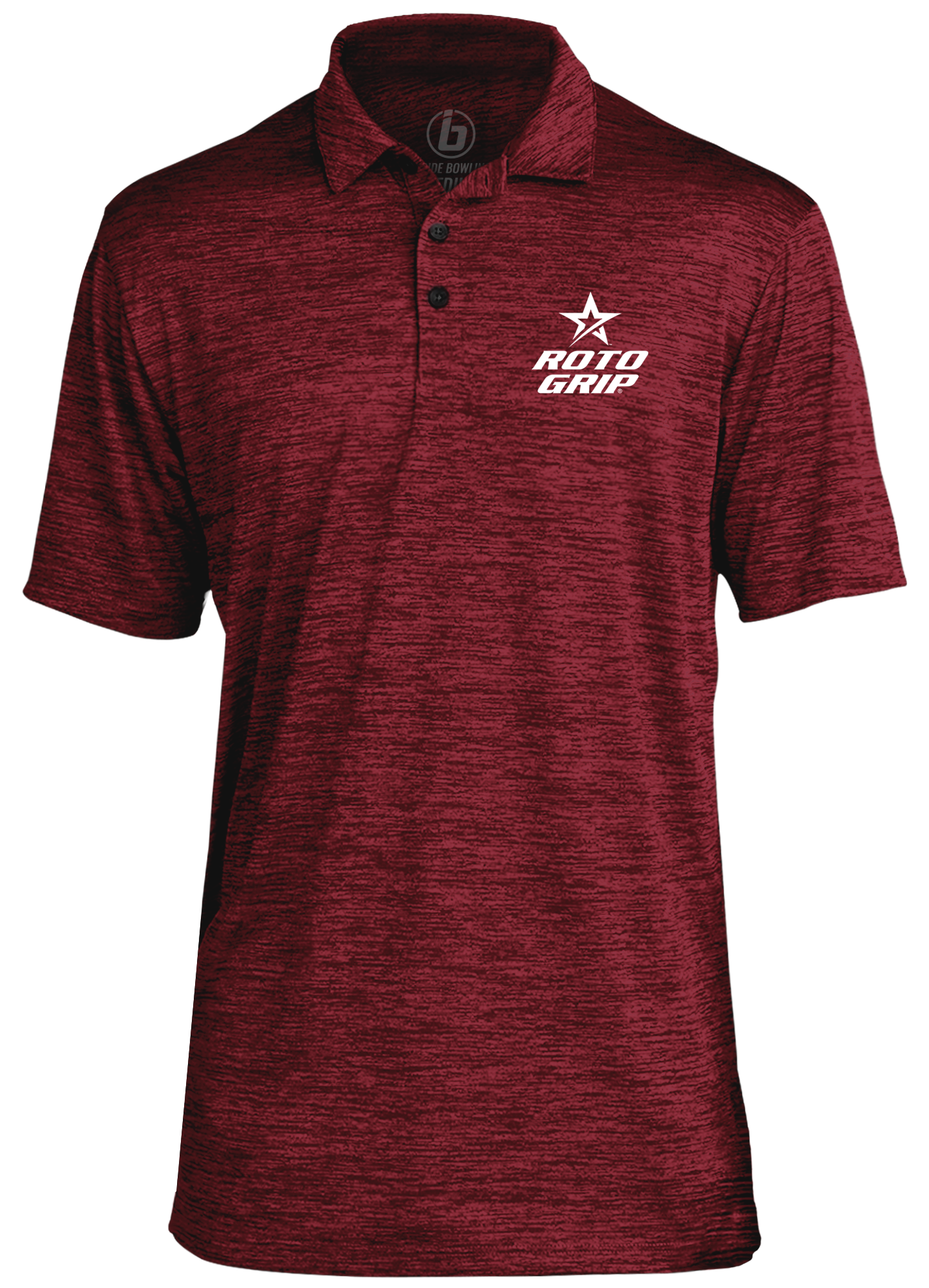 Roto Grip Classic White Logo Performance Polo Shirt - Men's Bowling Apparel for Tournaments & League Play - Moisture-Wicking & Breathable Fabric for Comfort