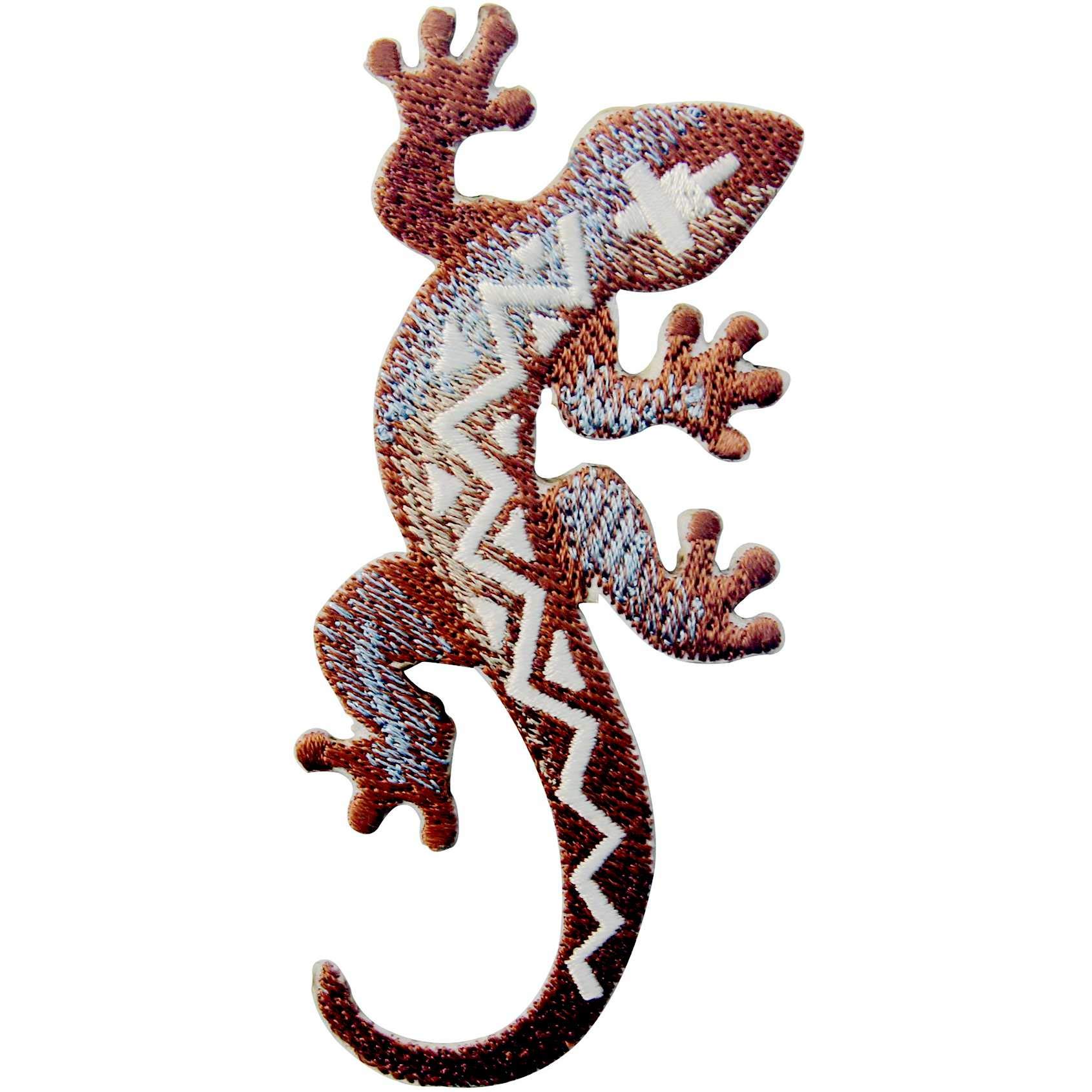 Silhouette Lizard Patch - Embroidered Iron On & Sew On Biker Emblem for Jackets, Vests & Bags - Perfect for Motorcycle Gear, Denim & DIY Crafts