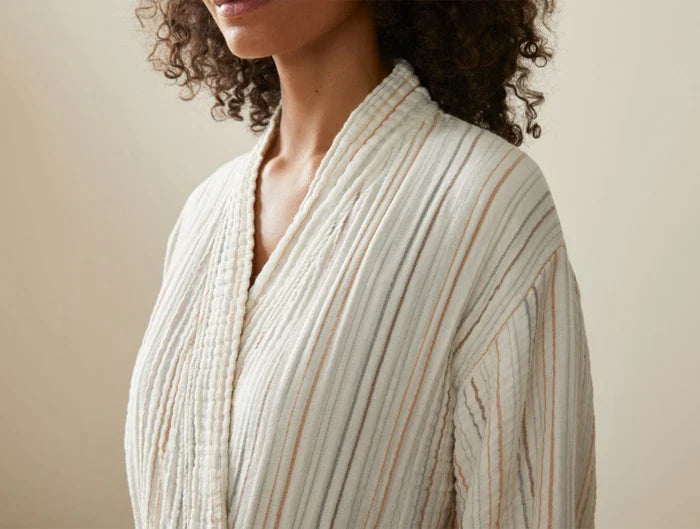 Luxury Women's Matelassé Organic Cotton Robe - Soft & Breathable Loungewear for Spa, Bath, and Relaxation at Home