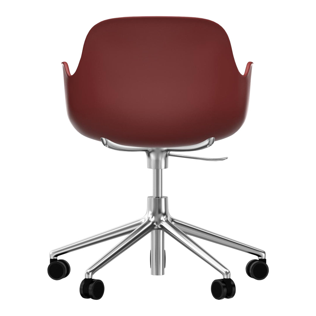 Modern Form Armchair with 5W Swivel Base & Gas Lift Mechanism - Ergonomic Office Chair for Home & Workspace Comfort