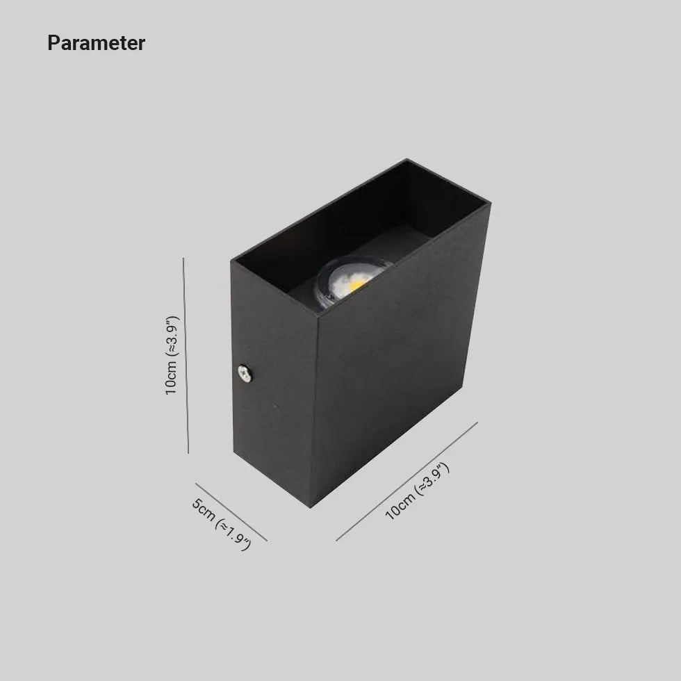 Waterproof Outdoor Square LED Up and Down Wall Lights - Modern Exterior Lighting for Patio, Garden, Deck, and Facade
