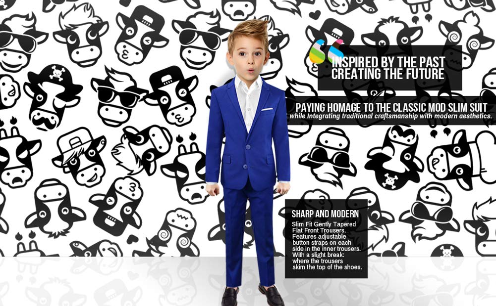 Black n Bianco Boys' First Class Slim Fit Dress Pants - Gently Tapered Flat Front Formal Trousers for Weddings, School & Special Occasions