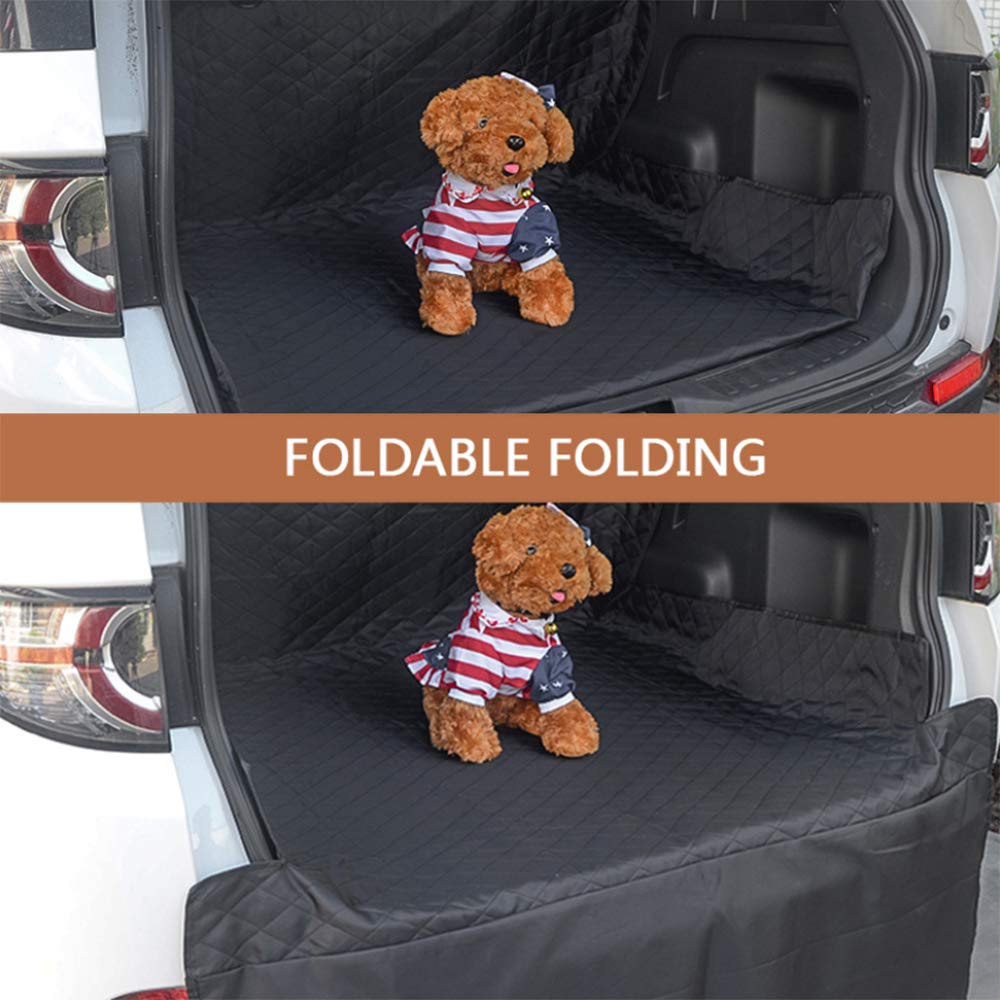 Waterproof Non-Slip SUV Cargo Liner for Dogs - Durable Pet Seat Cover with Bumper Flap Protector, Washable Back Seat & Boot Cover Mats for Cars, SUVs, Vans & Trucks (Black) - Perfect for Travel, Camping & Pet Protection