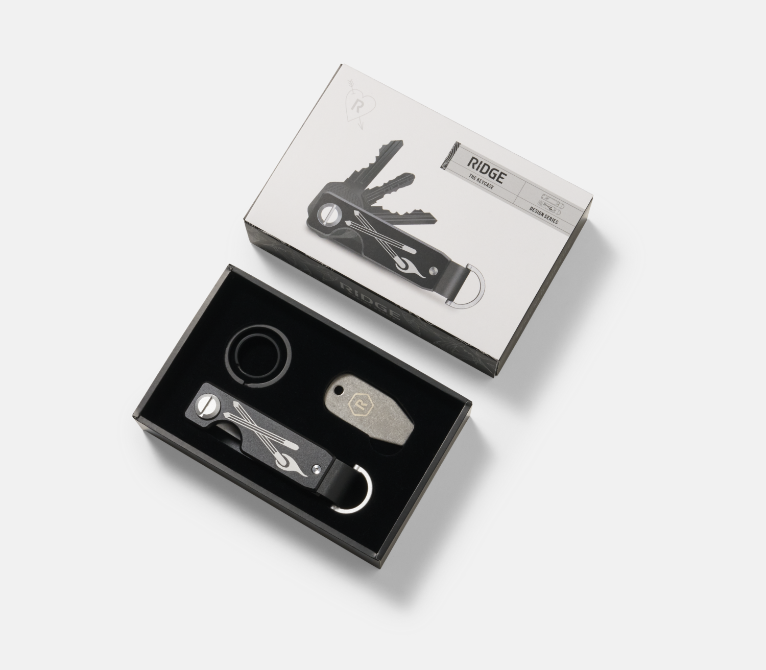 Ridge KeyCase - Premium Leather Key Holder with RFID Blocking | H.B. Nielsen Inspired Crossed Matches Design | Perfect for Home, Office & Travel Organization