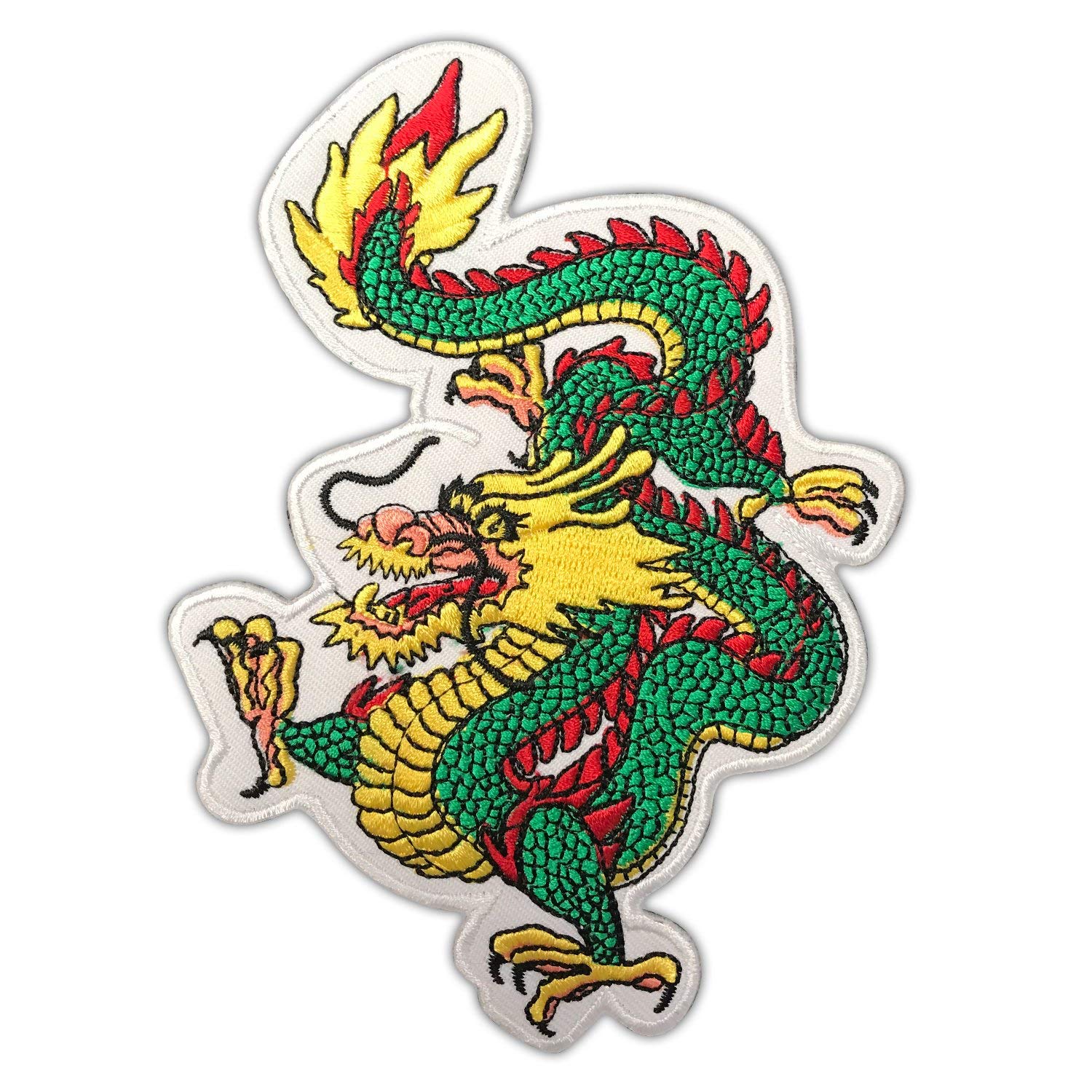 Dragon Martial Arts Taekwondo Karate Iron On Patch - 1pc Embroidered Badge for Uniforms, Jackets & Bags | AAMA Approved for Sports & Training