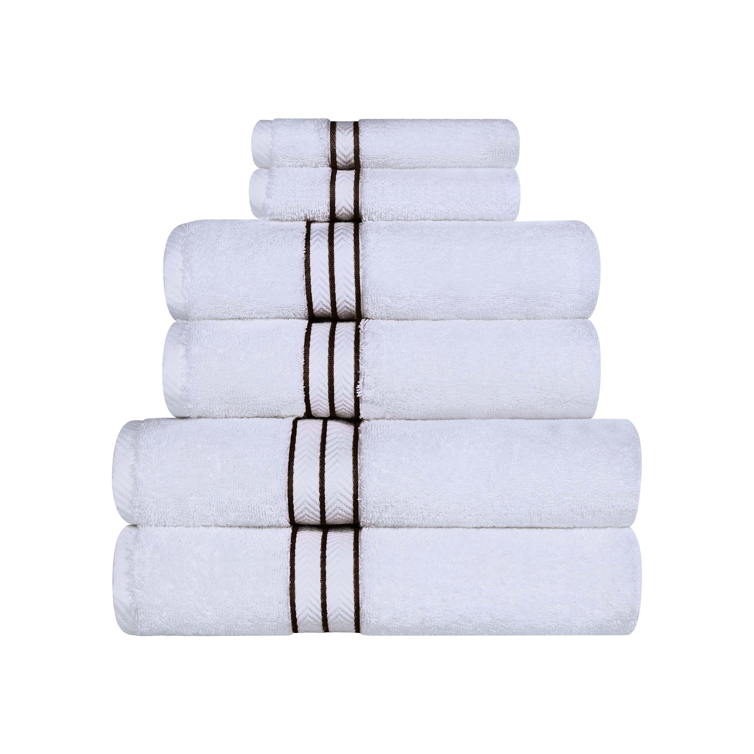 Premium 6-Piece Turkish Cotton Bath Towel Set - Ultra Soft, Highly Absorbent & Quick-Drying - Luxury Spa, Bathroom & Beach Essentials for Home & Travel