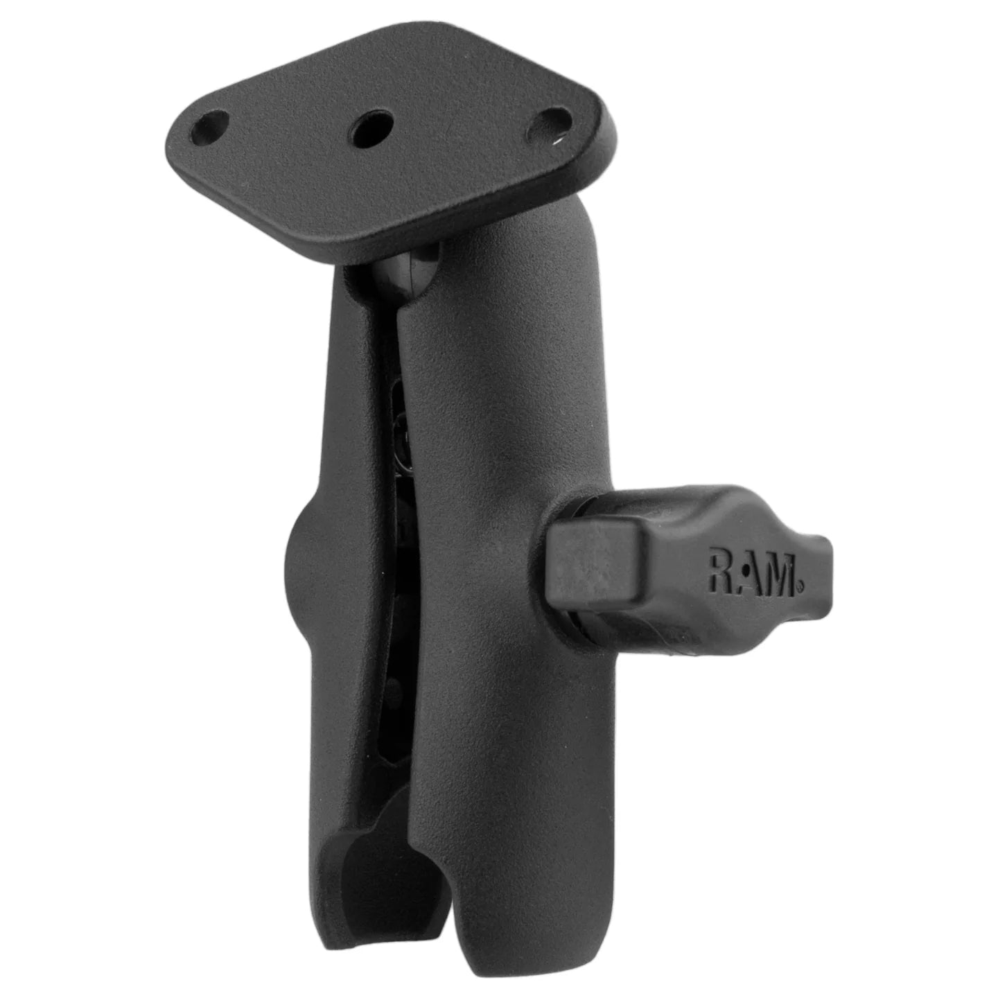 RAM Double Socket Arm with Diamond Plate (RAM-B-103-238U) - Heavy Duty Vehicle Mount for GPS, Phone & Tablet - Perfect for Trucks, RVs & Off-Road Adventures