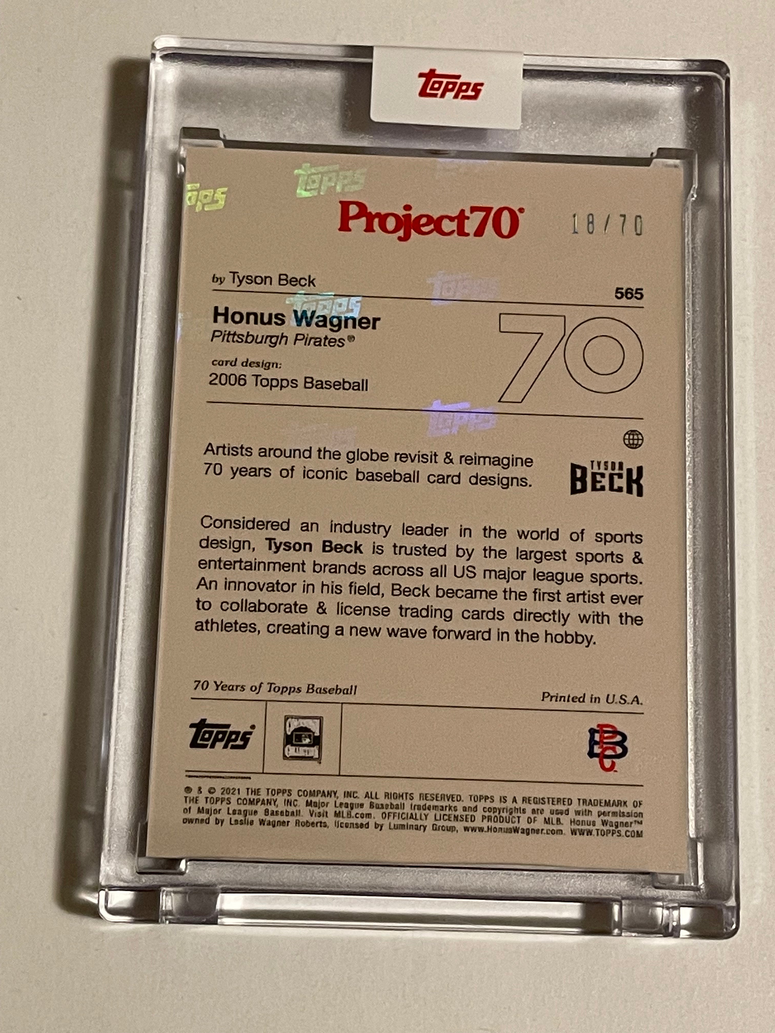 Rare Honus Wagner Topps Rainbow Foil Baseball Card #Numbered - Tyson Beck Limited Edition - Perfect for Collectors, Sports Memorabilia & Investment