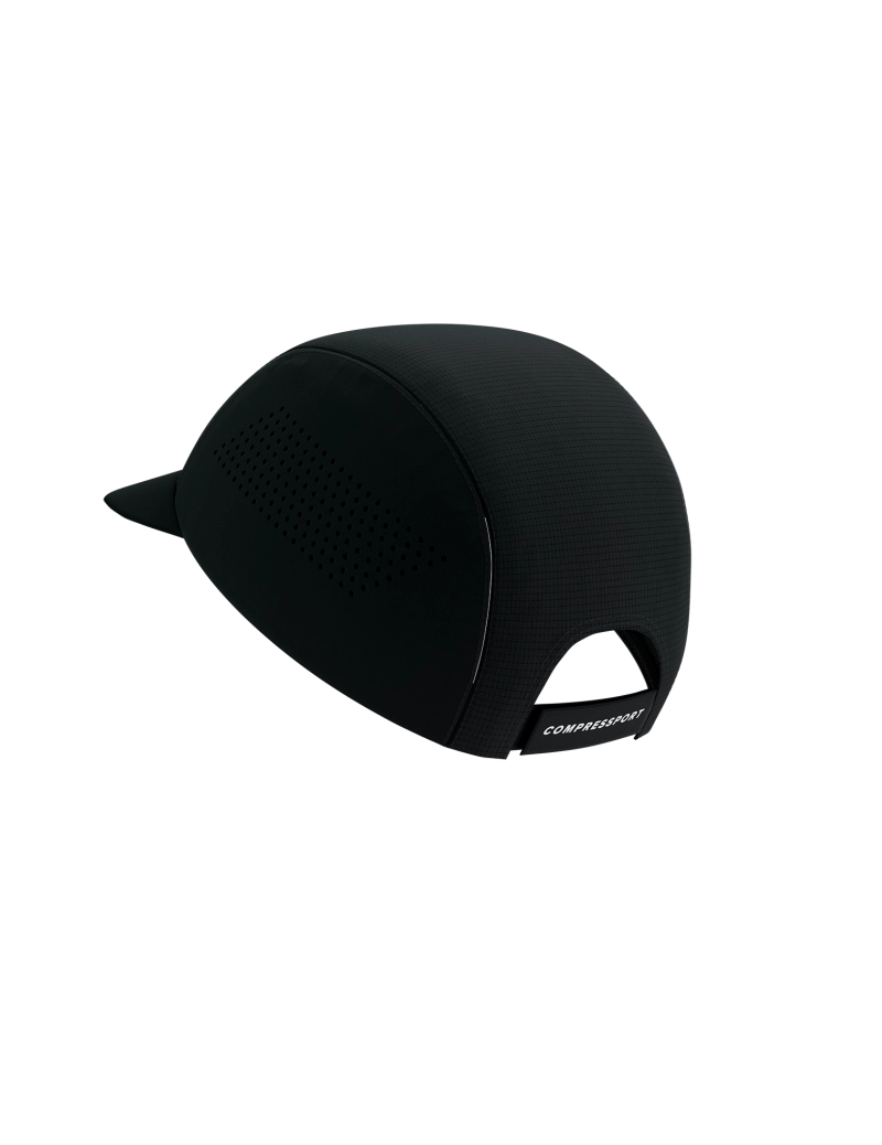 Compressport Unisex Pro Racing Cap - Lightweight Breathable Running Hat for Men & Women - Black - Ideal for Marathon, Cycling, and Outdoor Sports