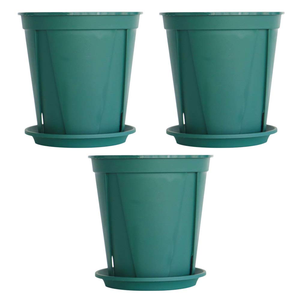 5 Sets Breathable Plastic Plant Pots for Succulents, Flowers & Garden Plants - Root Control Design, Lightweight & Durable Garden Planters for Indoor/Outdoor Use - Perfect for Home Decor, Balcony Gardening & Office Plants