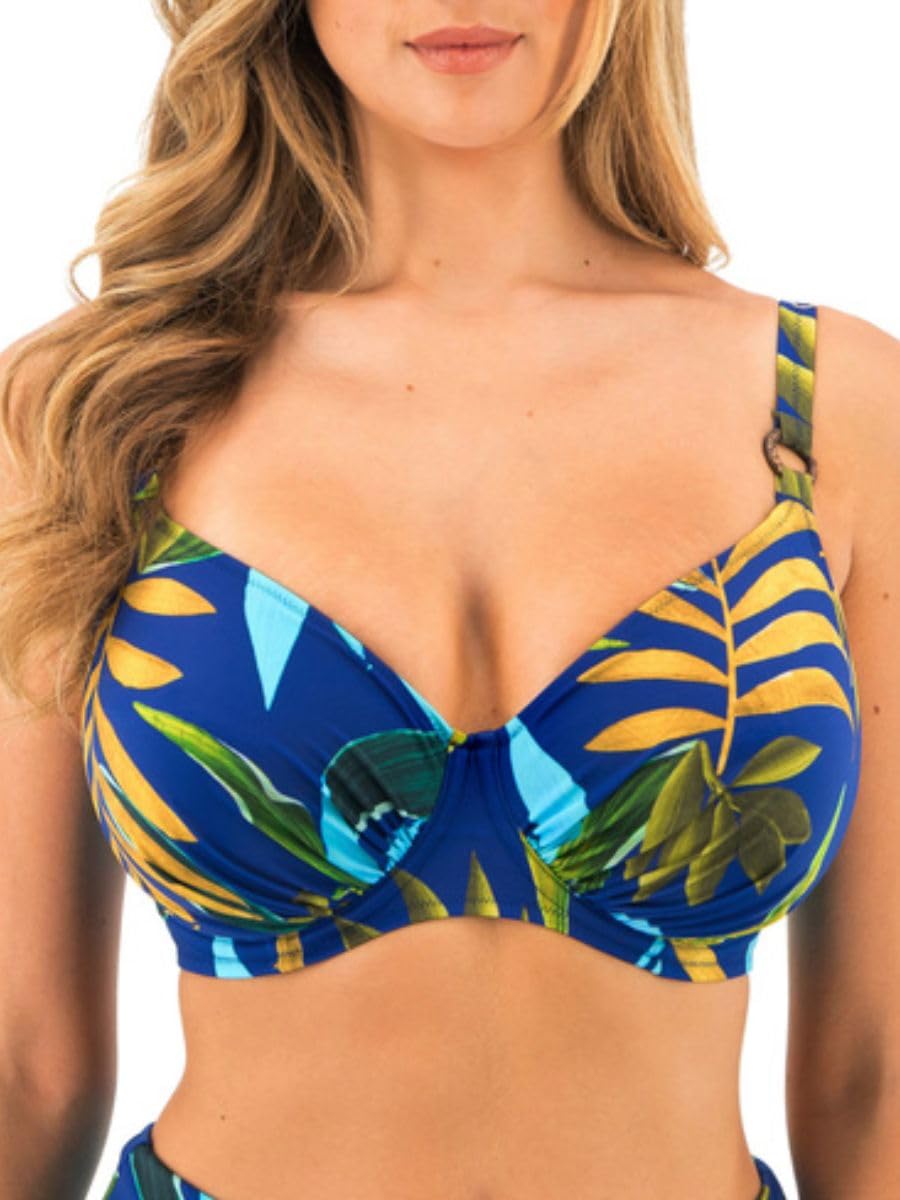**Fantasie Women's Pichola Underwire Gathered Full Cup Bikini Top - Sexy Swimwear for Beach, Pool & Summer Vacations**