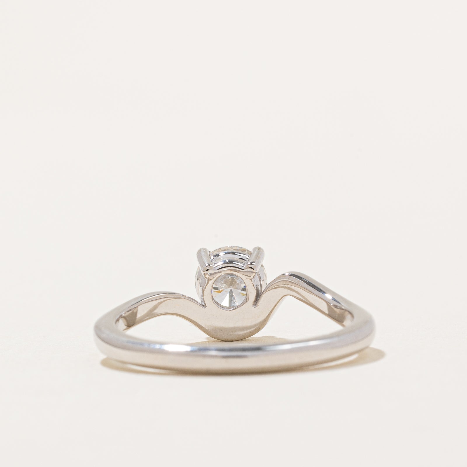 GIA Certified Freeform Diamond Engagement Ring - 0.55ct Size 6.75 | Unique Handcrafted Wedding Band for Her | Perfect Proposal Gift & Anniversary Jewelry