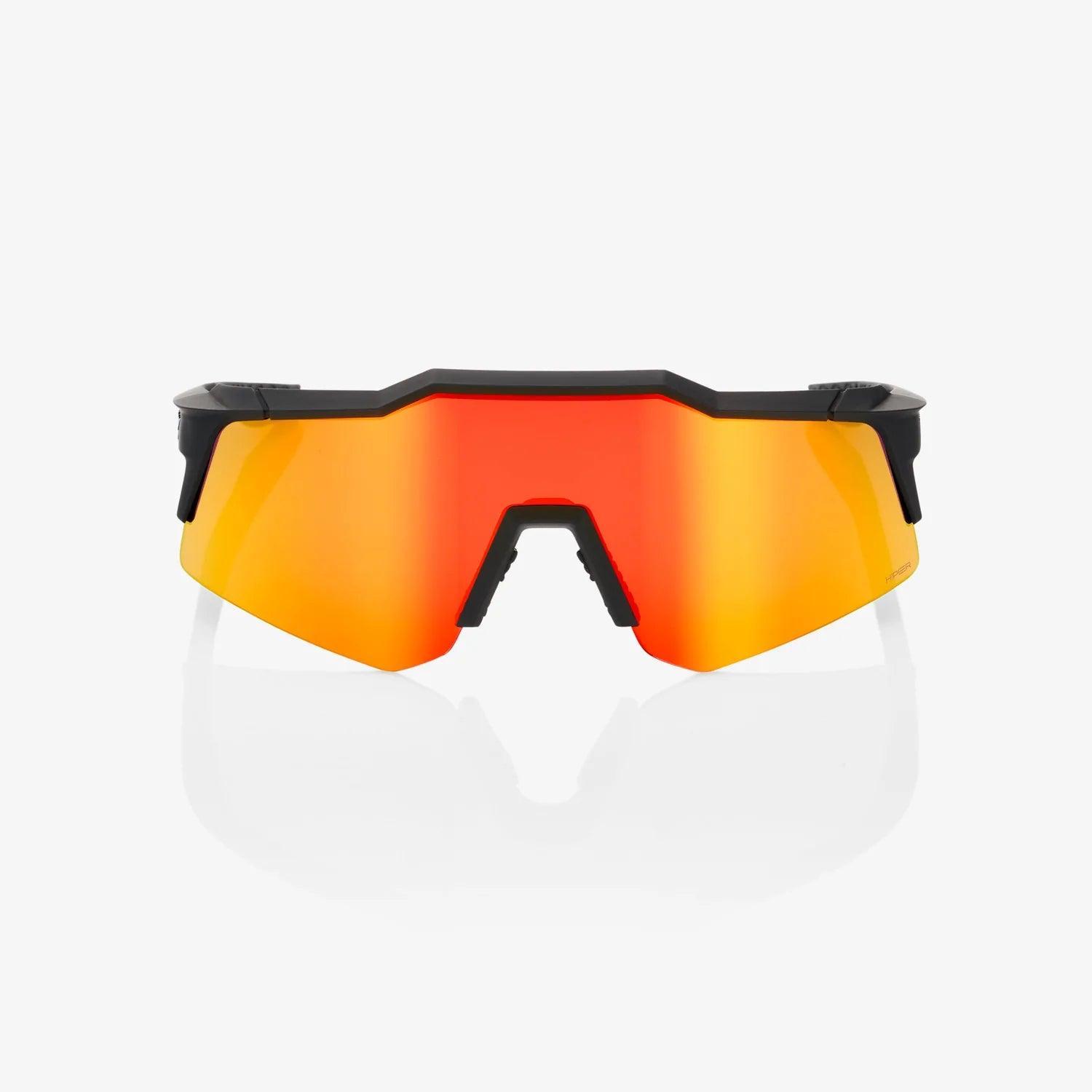 SPEEDCRAFT XS 100% UV Protection Polarized Sunglasses - Soft Tact Black Frame with HiPER Red Multilayer Mirror Lens for Driving, Running & Outdoor Sports