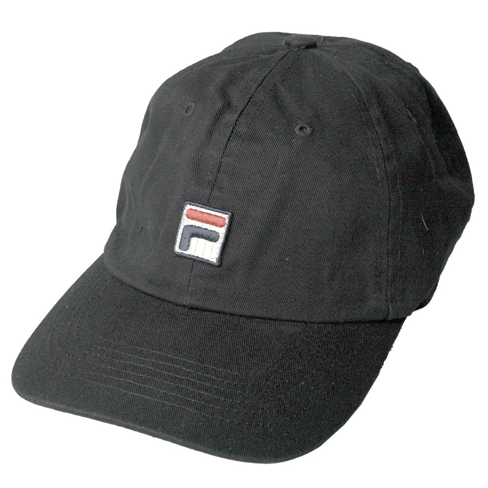 Fila Unisex Adjustable Baseball Cap - Black, One Size Fits All for Men & Women - Perfect for Running, Hiking, Sports & Outdoor Activities