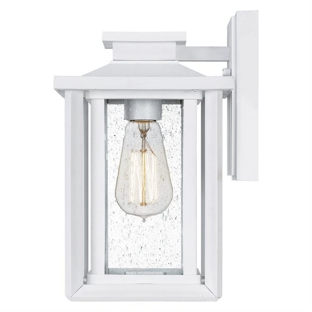11 Inch Outdoor Wall Lantern - Transitional Coastal Style, Wet Location Approved, White Lustre Finish - Perfect for Porch, Patio, Garden, and Entryway Lighting (Model: 71-Bel-4423722)