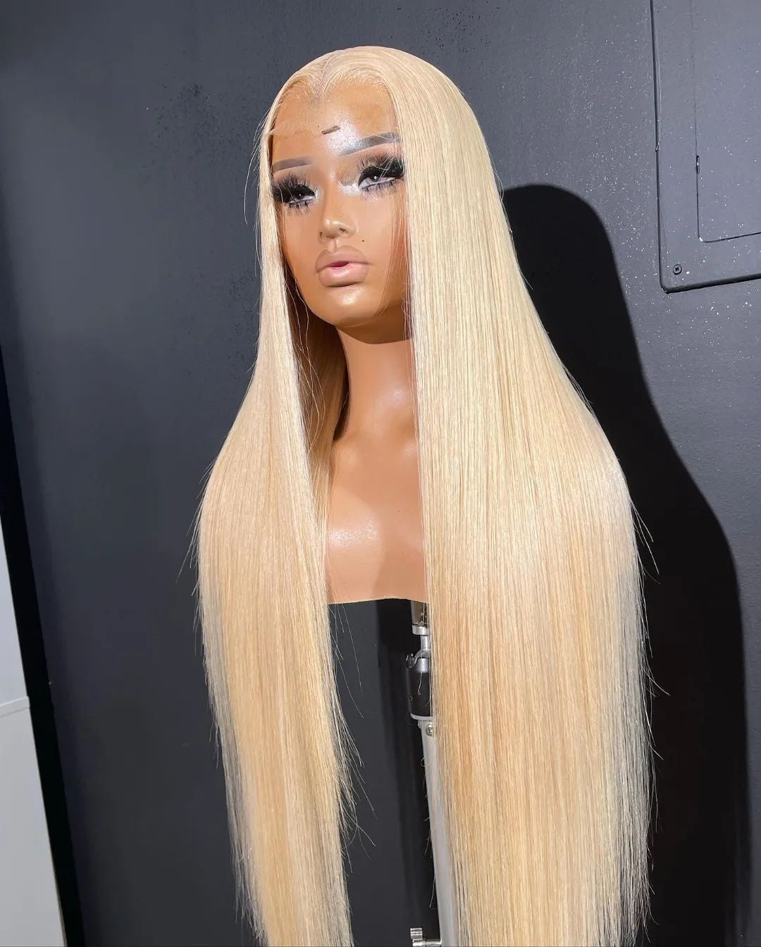 Eullair #613 Blonde Lavender Purple Pink Grey Straight Human Hair Wig with 13x4 Transparent Lace Frontal for Women | Perfect for Cosplay, Daily Wear & Special Occasions