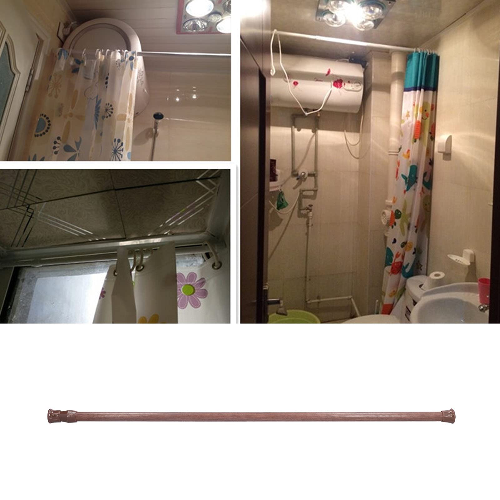 Durable Telescopic Curtain Rod - Adjustable Blackout Curtain Pole for Pantry, Cabinet & Shelf Organizer | Perfect for Home, Office & Room Dividers