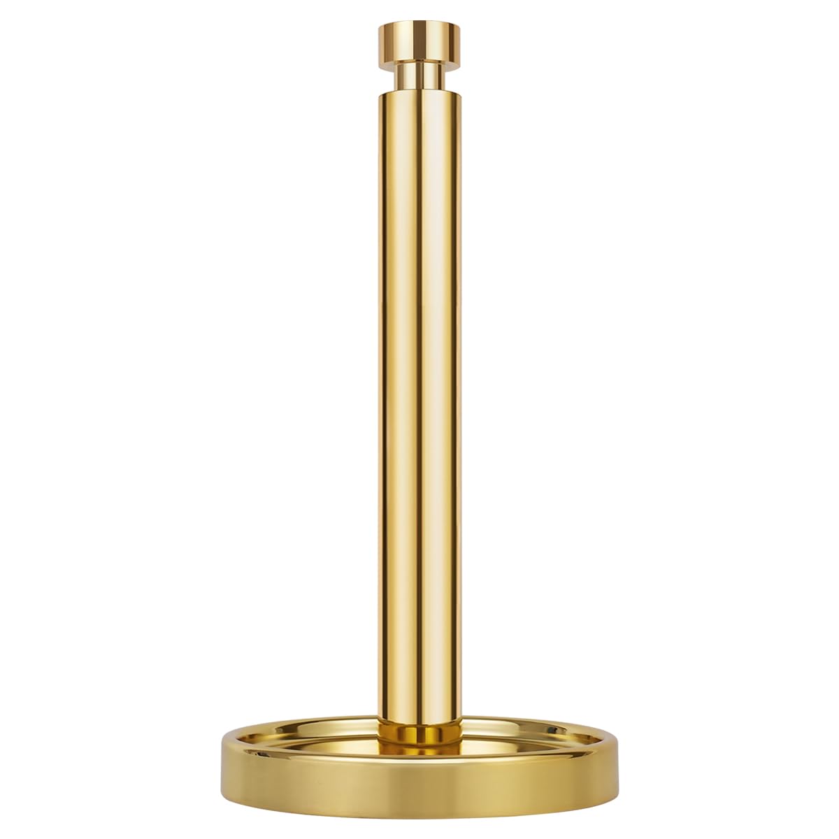 Ivilon Paper Towel Holder Stand - Sturdy & Tear-Resistant Design - Universal Fit for All Paper Towel Rolls - Elegant Gold Finish - Perfect for Kitchen, Bathroom & Office Organization