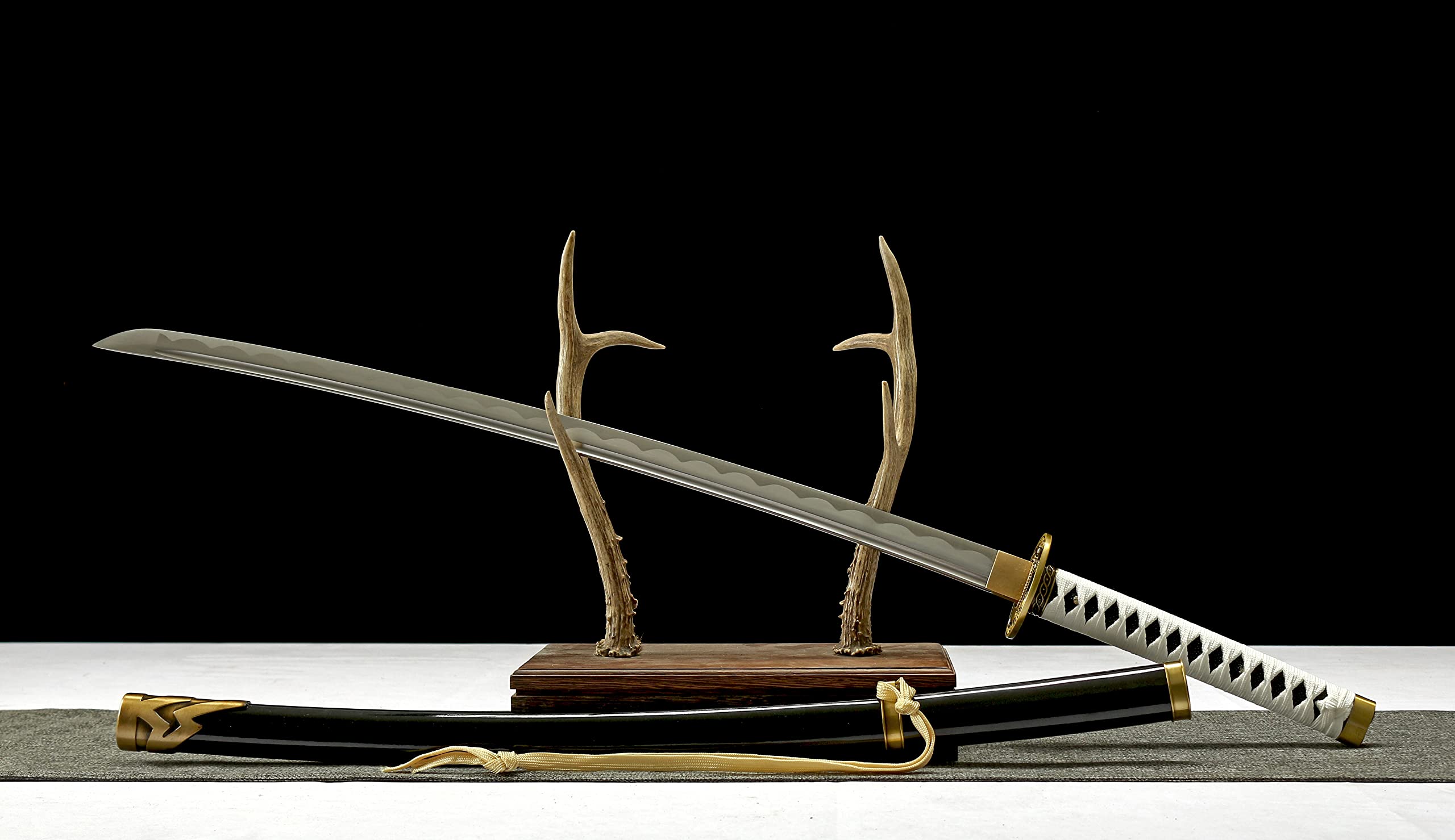 Handmade Full Tang Vergil Yamato Sword - Anime Katana Replica for Cosplay - 1045 Carbon Steel, High Manganese Steel or T10 Clay-Tempered Blade - Perfect for Game Collectors, Anime Fans & Martial Arts Training
