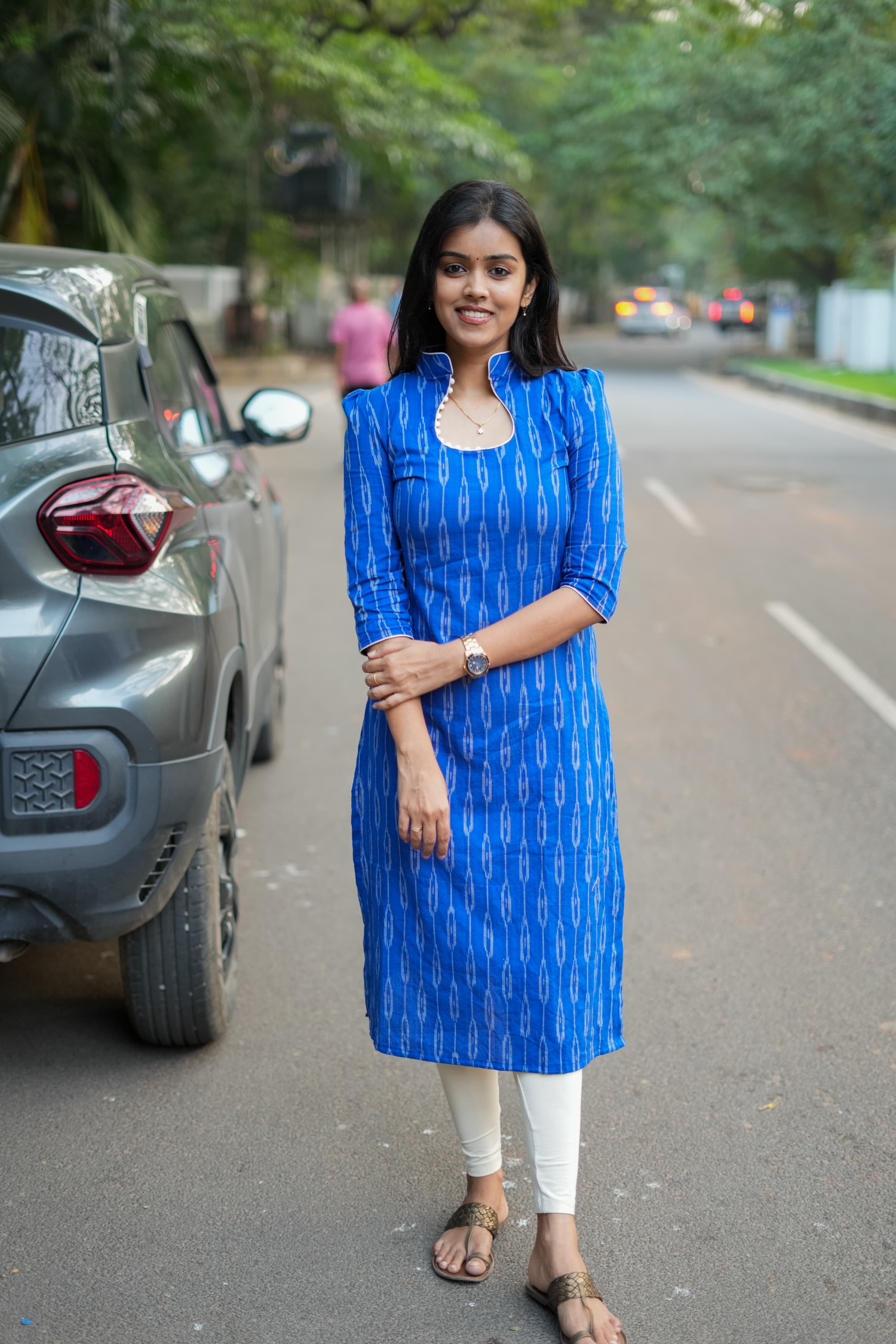 DD701 Women's Pure Cotton Kurti Top - Comfortable & Breathable Indian Ethnic Wear for Casual Outings & Festive Occasions