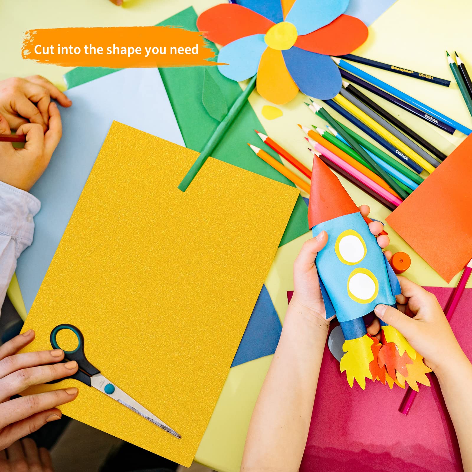 Premium Gold Shimmer Paper - 100 Sheets Metallic Cardstock 8.5