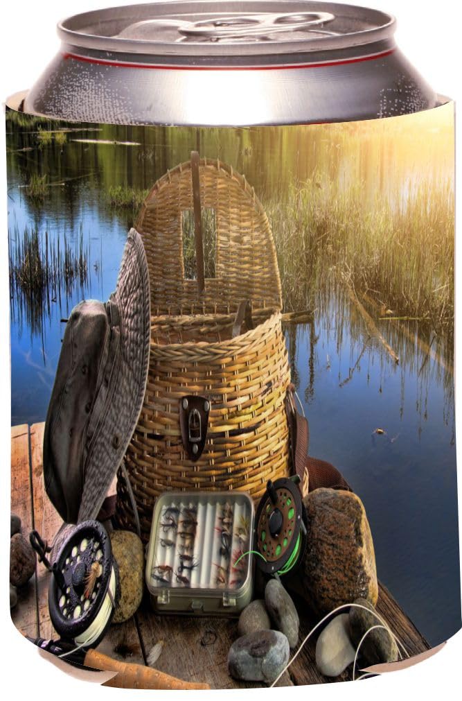 Premium Fishing Can Cooler - Insulated Beverage Holder for Outdoor Adventures - Keep Drinks Cold While Fishing, Camping, and Hiking