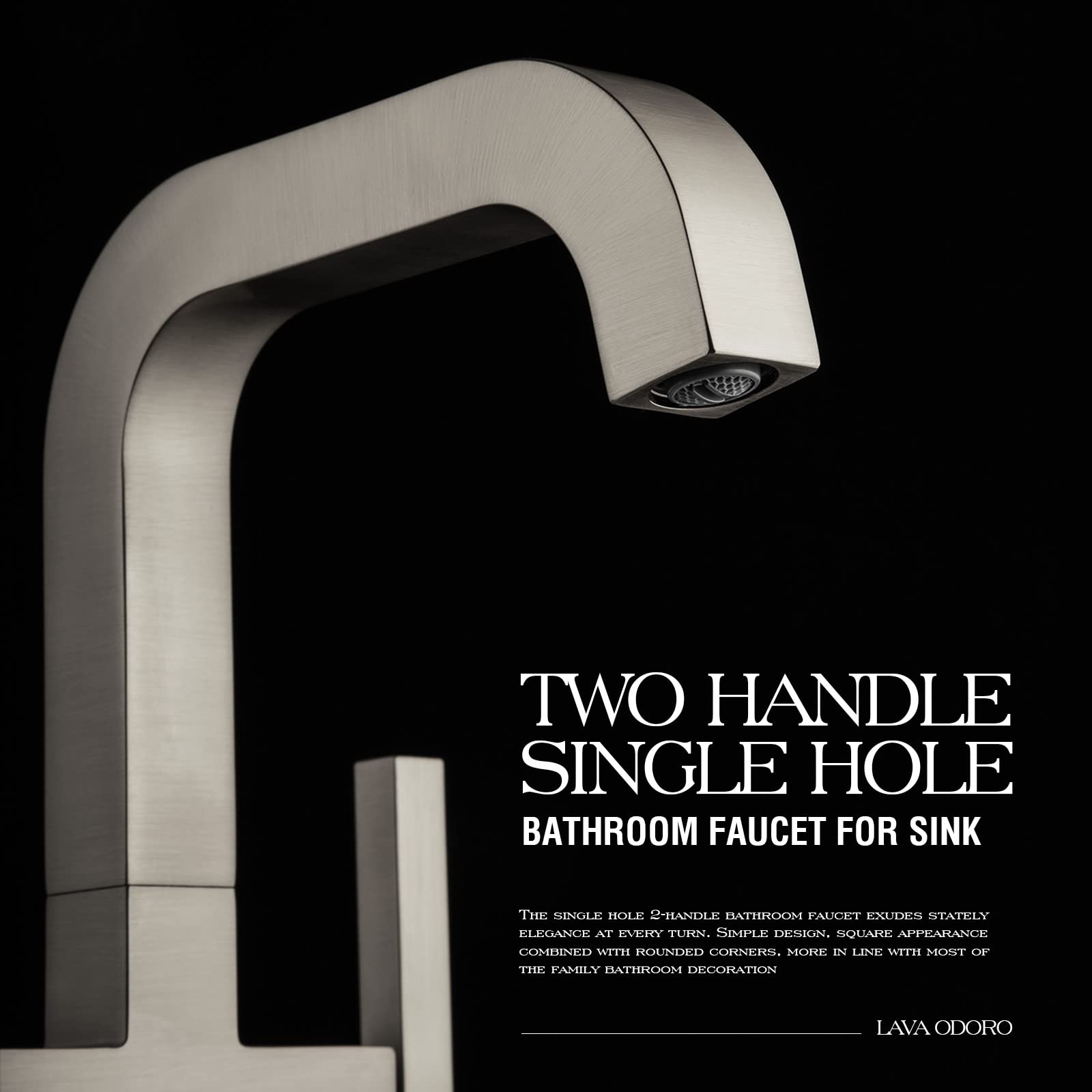 Modern Brushed Nickel Bathroom Faucet - High Arc Swivel Design for Vanity Sinks