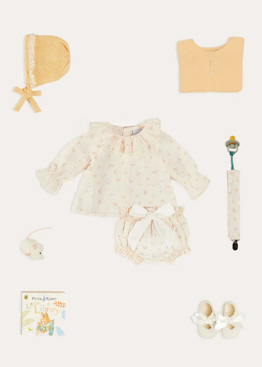 Esme Blouse & Bloomers Set - Newborn Baby Girl Outfit for Photoshoots, Christening & Special Occasions