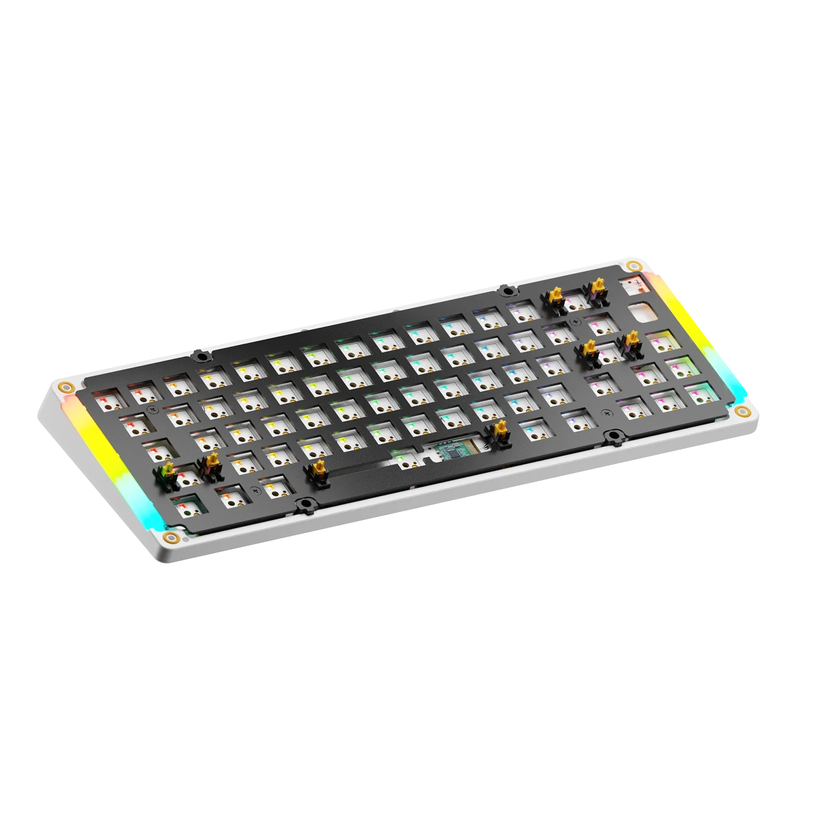 GMMK 3 65% Mechanical Keyboard Bottom Case - Matte White Metal Replacement Part for Custom Builds | Perfect for Gaming, Typing & Office Work