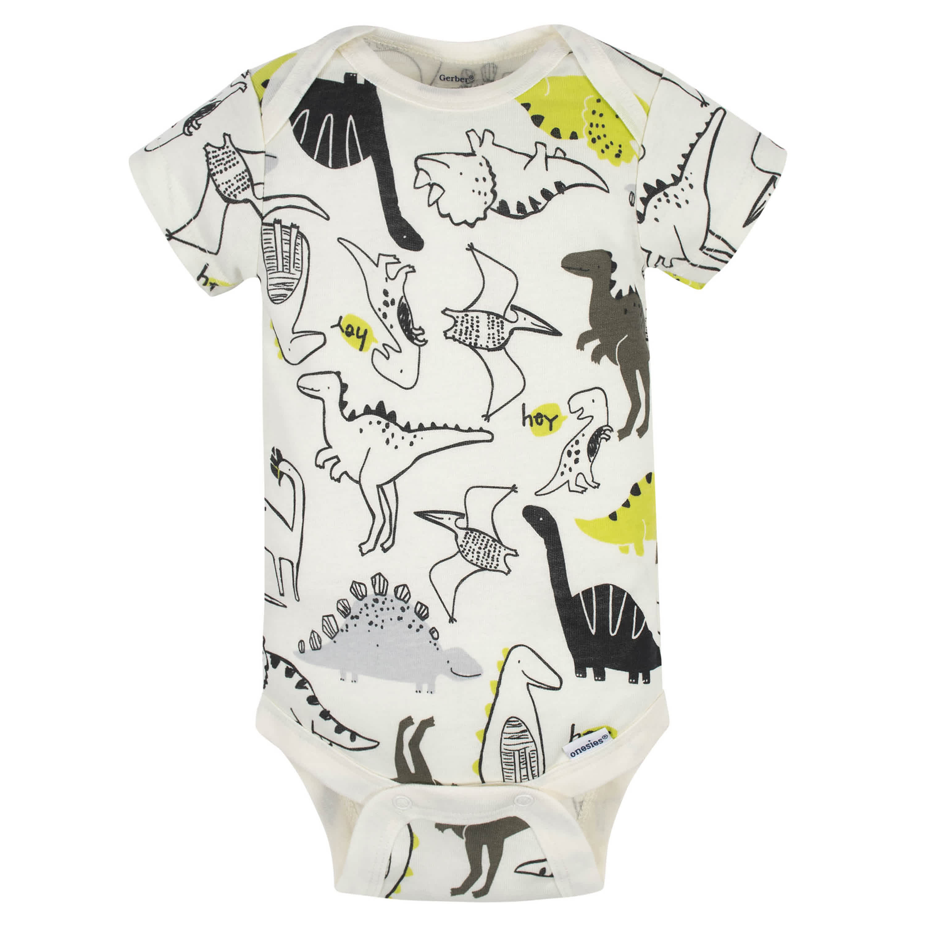 3 Pack Baby Boys Dinosaur Short Sleeve Bodysuits - Cute Dino Print Onesies for Infant & Toddler - Soft Cotton Rompers for Playtime, Daycare & Photo Shoots