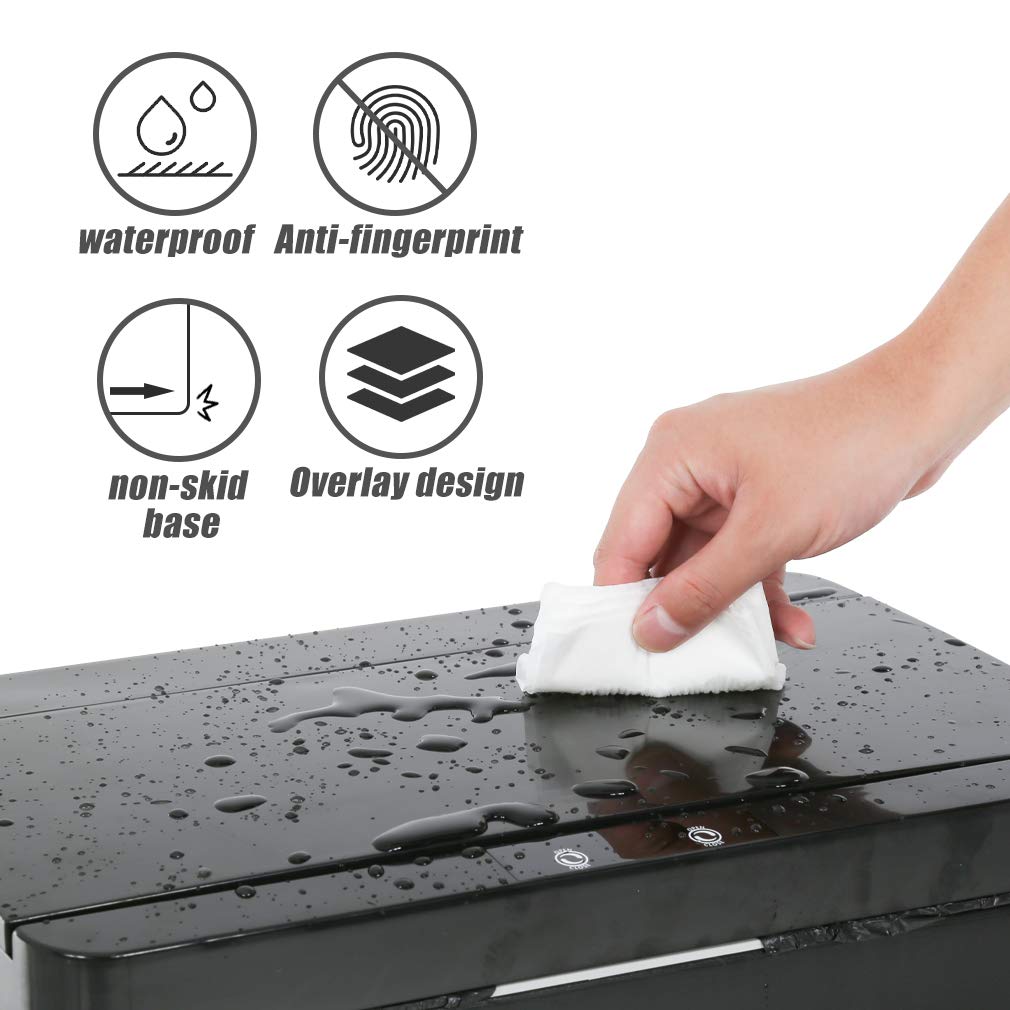 13 Gallon Automatic Touchless Trash Can with Lid - 50L High Capacity Kitchen Garbage Bin for Home, Office, Bathroom & Bedroom | Motion Sensor Hands-Free Waste Bin for Easy Disposal (Black)
