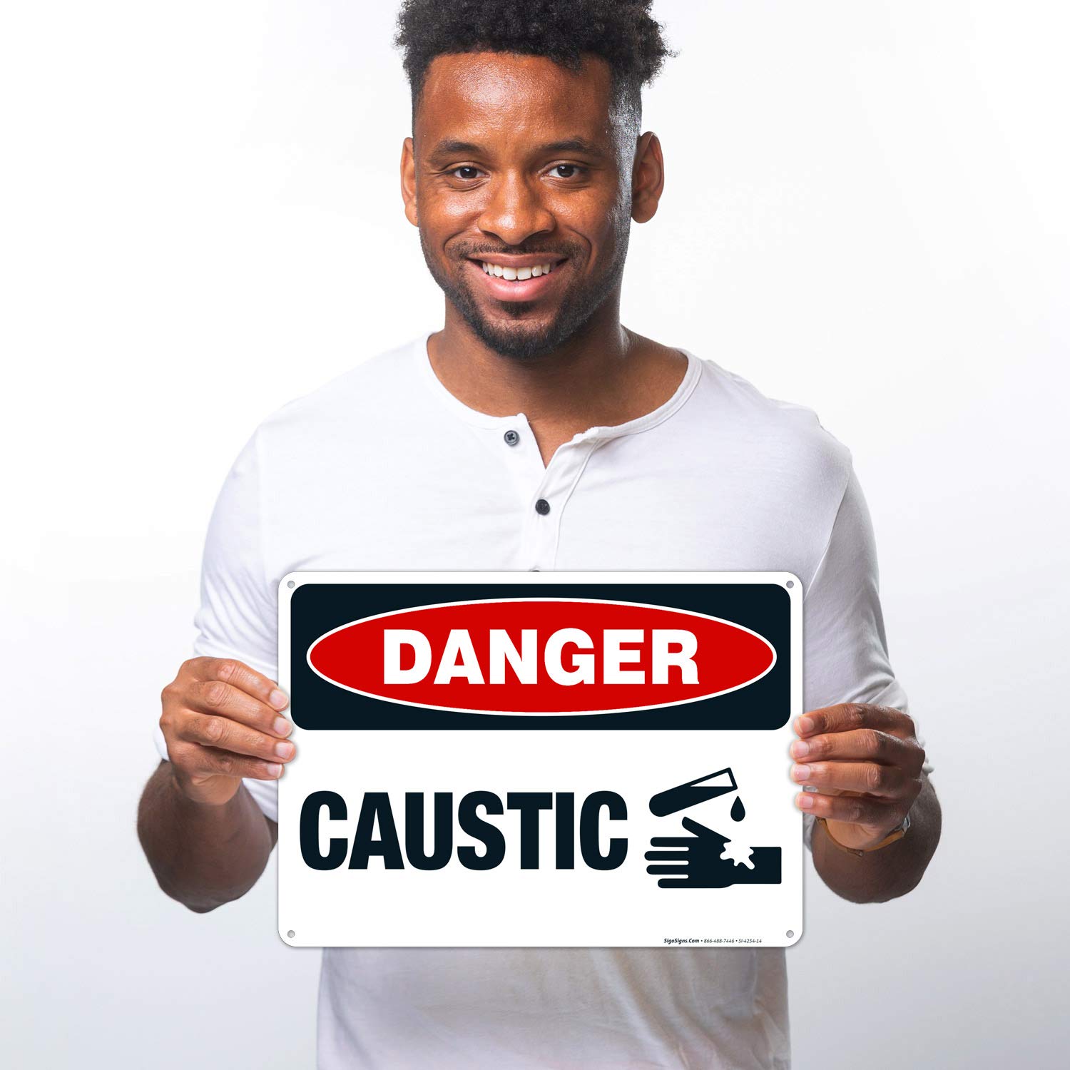 Danger Sign - OSHA Compliant, Rust-Free .040 Aluminum, 10x14 Inches (SI-4254) | Fade-Resistant for Indoor & Outdoor Use | Made in USA | Perfect for Construction Sites, Warehouses & Hazardous Areas