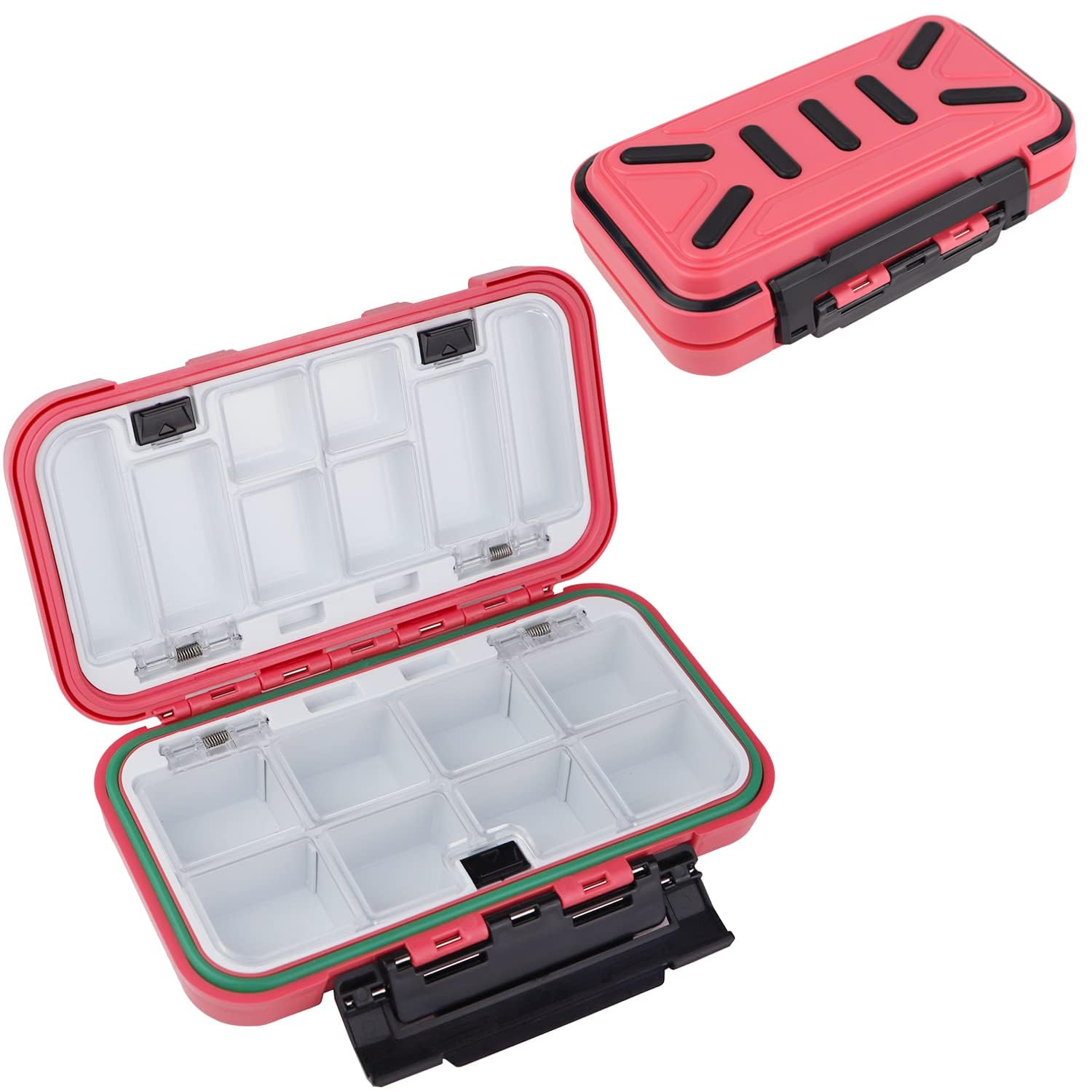 Fishing Tackle Box - Floating Waterproof Storage Organizer with Adjustable Dividers | Double-Sided Design for Fishing Lures, Hooks, Beads & Jewelry Making Tools | Perfect for Boat Fishing, Camping & Craft Organization