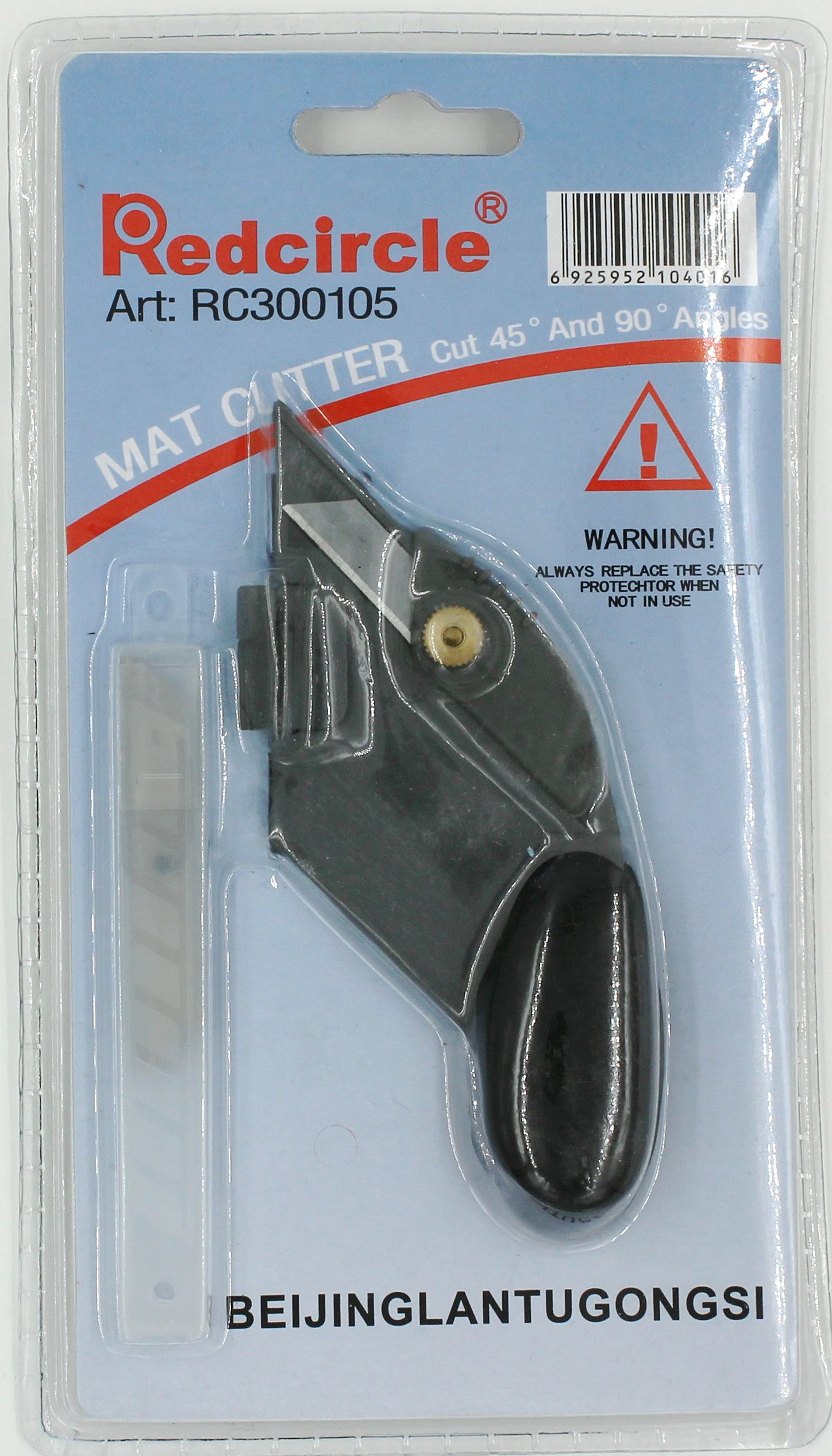 Red Circle Mat Cutter - 45 & 90 Degree Angle Precision Cutter with 6 Replacement Blades - Perfect for Cardboard, Foam, and Mat Board Cutting (Black/Gray) - Ideal for Framing, Scrapbooking, and DIY Craft Projects