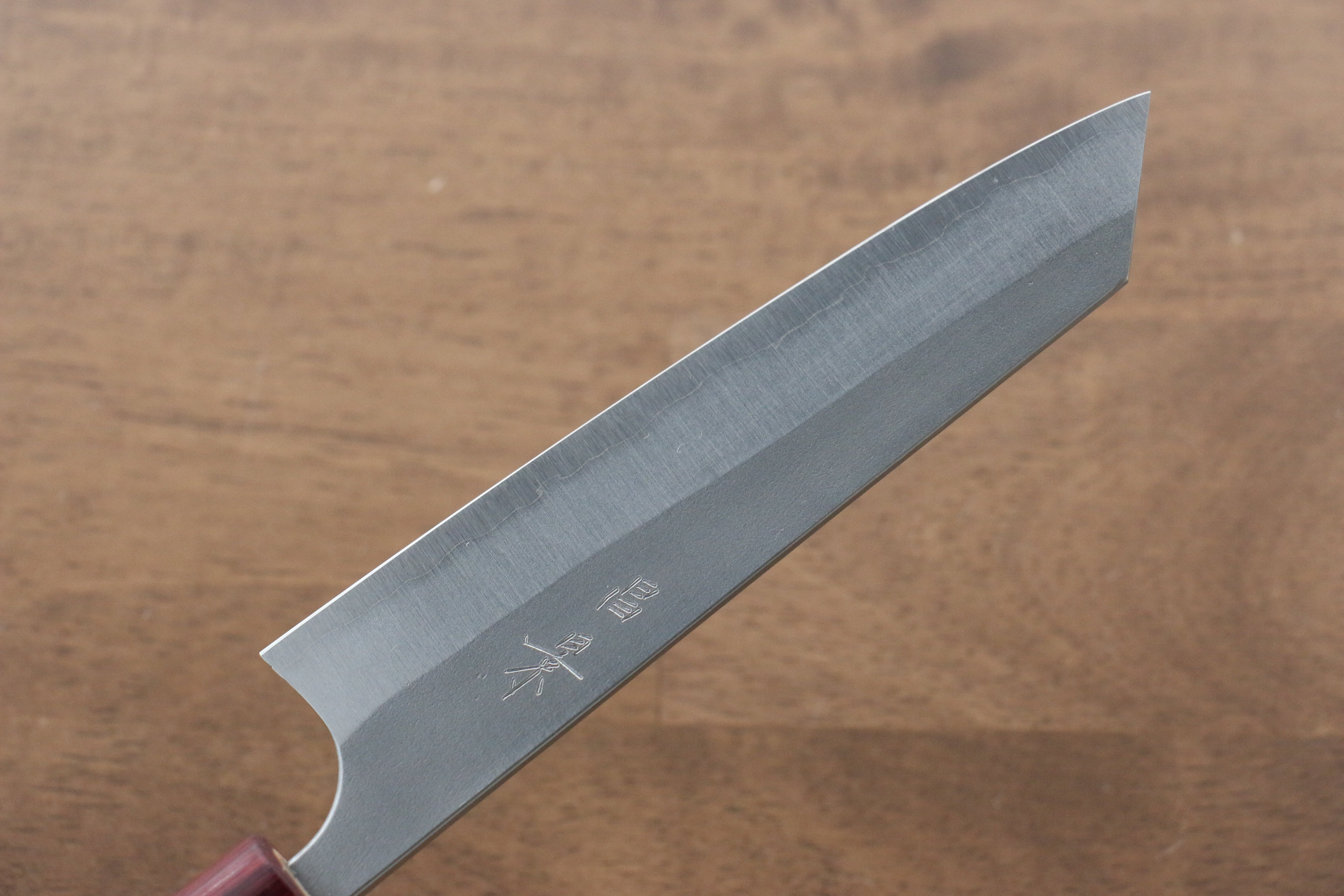 Masakage Yuki White Steel No.2 Nashiji Small Bunka Knife 130mm with Magnolia Handle - Japanese Chef Knife for Precision Slicing, Dicing & Vegetable Prep
