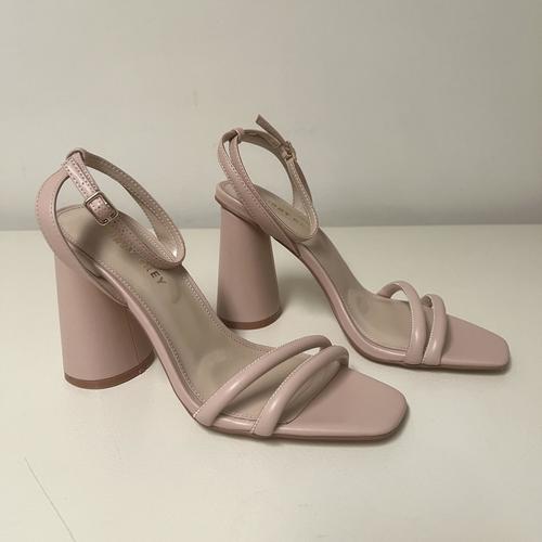 Birdy Grey Julia Chunky Heel Nude Blush Bridesmaid Shoes - Comfortable Wedding Party Heels for Women, Perfect for Bridal Showers, Receptions & Formal Events
