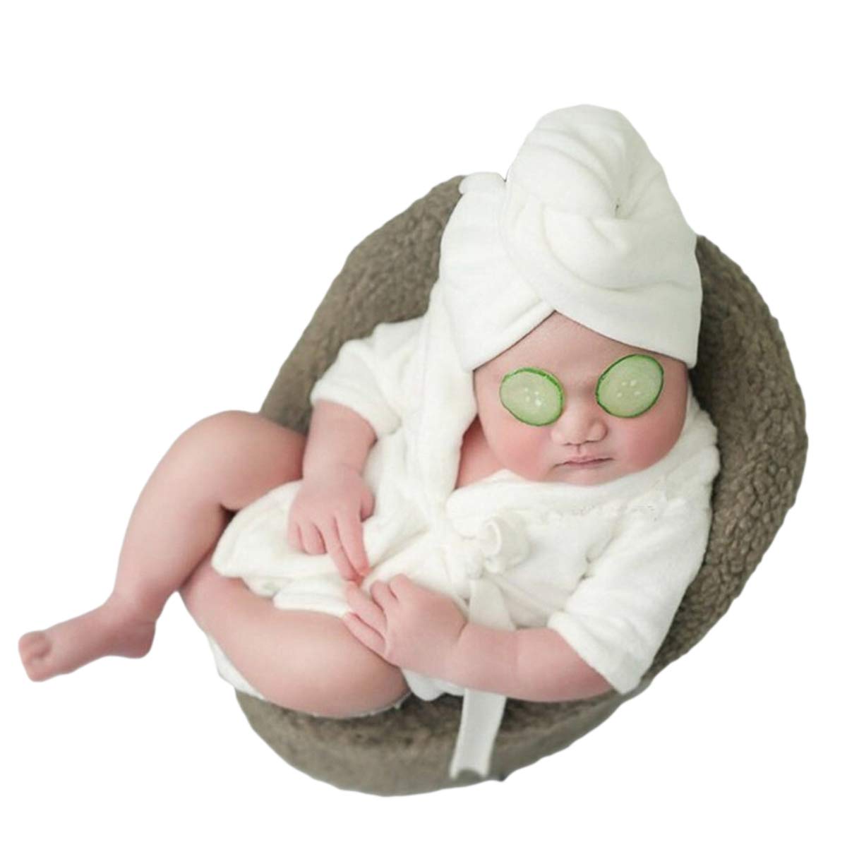 Newborn Baby Photography Props - Soft Infant Bathrobe & Towel Set for Boys & Girls - Perfect for Newborn Photo Shoots, Baby Showers & First Birthday Gifts