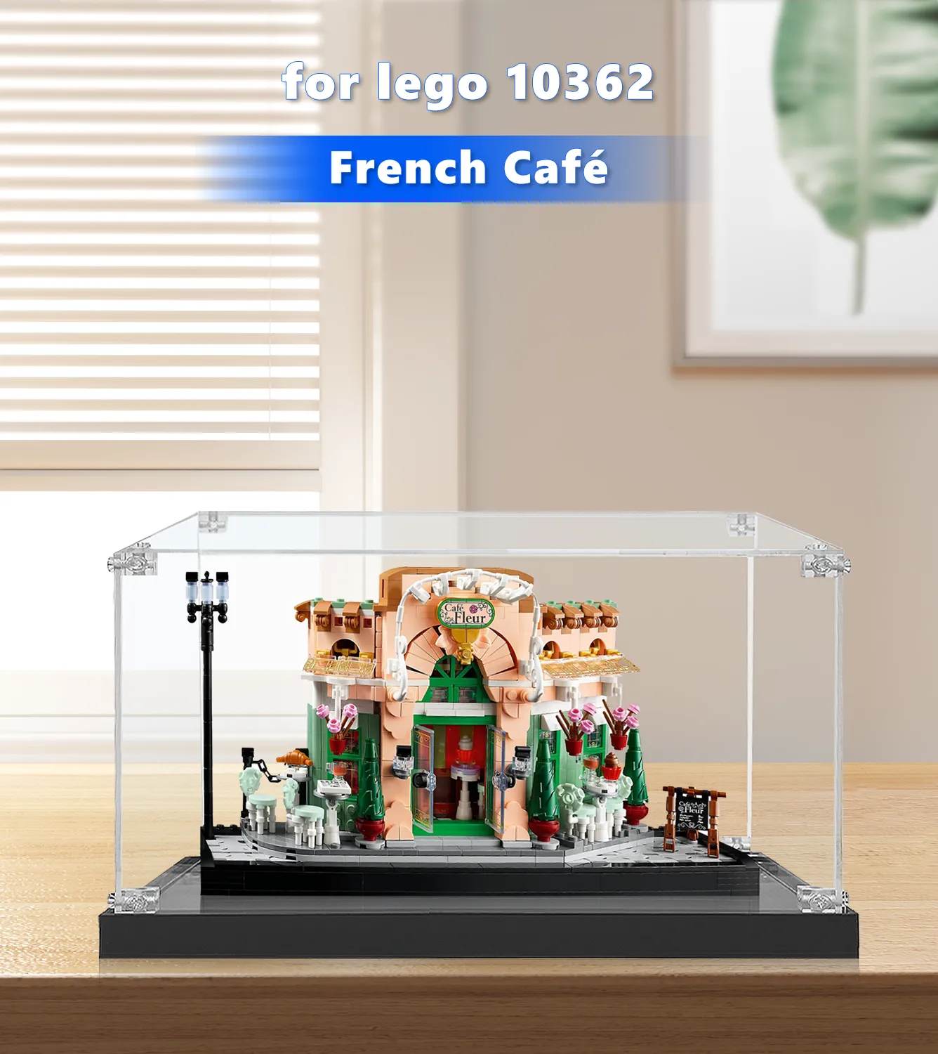 LEGO® Icons French Café 10362 Display Case - Premium Acrylic Showcase for LEGO Sets - Perfect for Home Decor, Office Display & Collector's Showcase