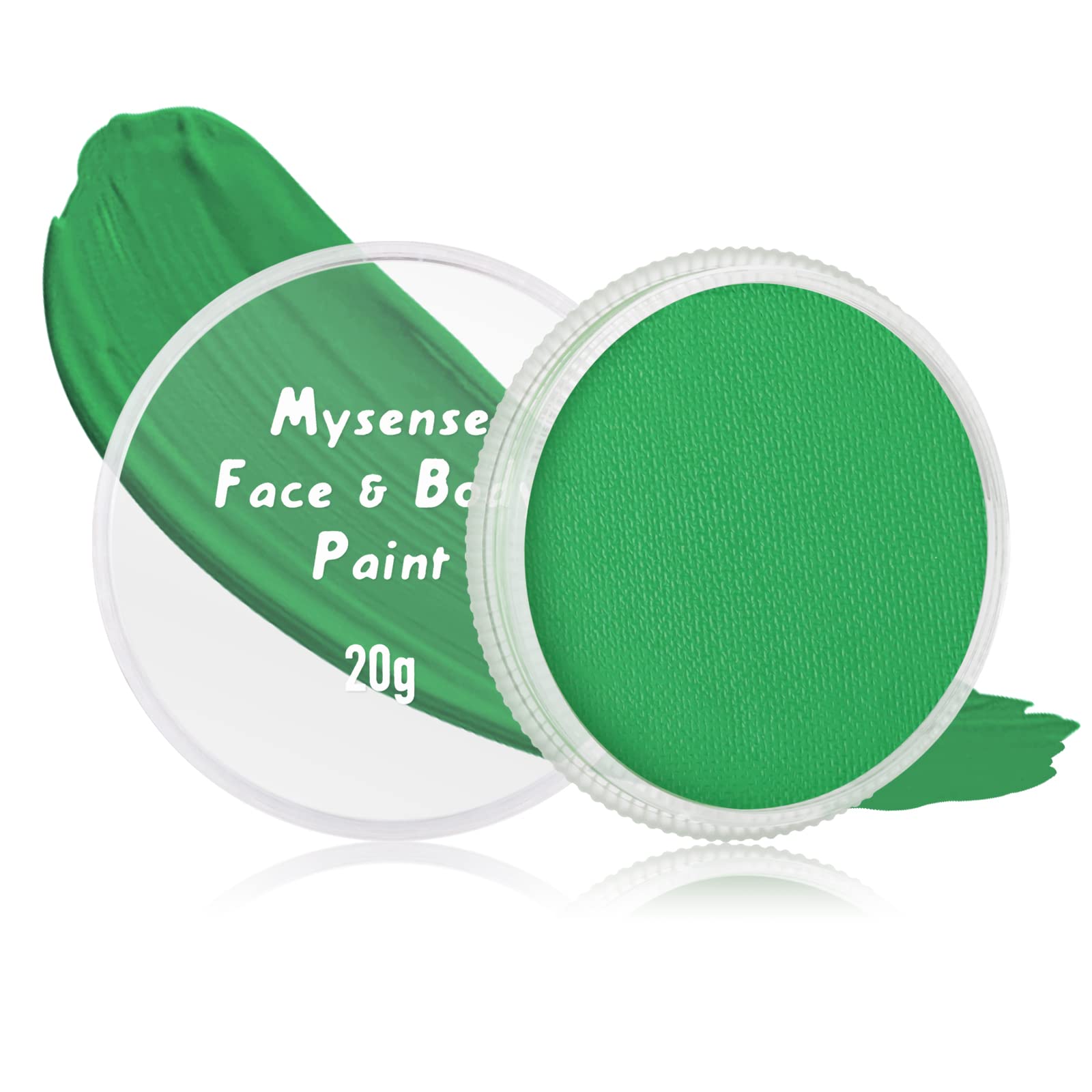 Water Activated Green Face & Body Paint for Cosplay - Te Fiti, Gamora, Grinch & Fiona Costume Makeup | Halloween, SFX & Festival Makeup | Safe for Adults & Kids | 20g | Perfect for Cosplay Events, Halloween Parties & Theatrical Performances