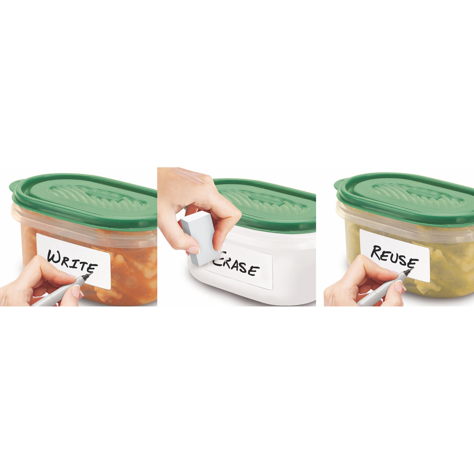 Jokari Reusable Erasable Food Labels 2-Pack Refill - Freezer, Microwave & Dishwasher Safe - Perfect for Meal Prep, Leftovers & Pantry Organization - Ideal for Home Kitchen, Office & Dorm Use