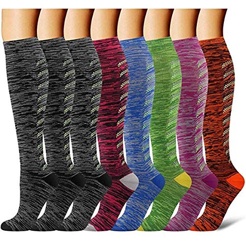 Best Compression Socks for Women & Men - Medical Grade Support for Running, Sports, Nursing, Travel - Improve Blood Circulation & Reduce Swelling (Perfect for Athletes, Nurses & Frequent Flyers)