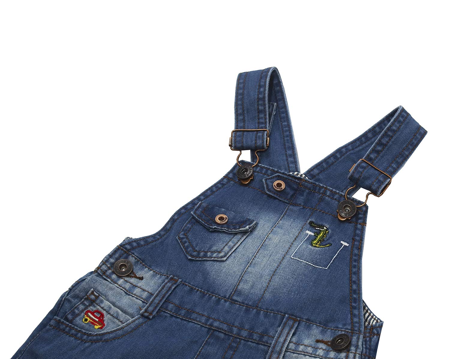 KIDSCOOL SPACE Baby & Toddler Summer Shorts - Adjustable Denim Shortall Overalls for Boys & Girls | Perfect for Playtime, Beach & Outdoor Adventures