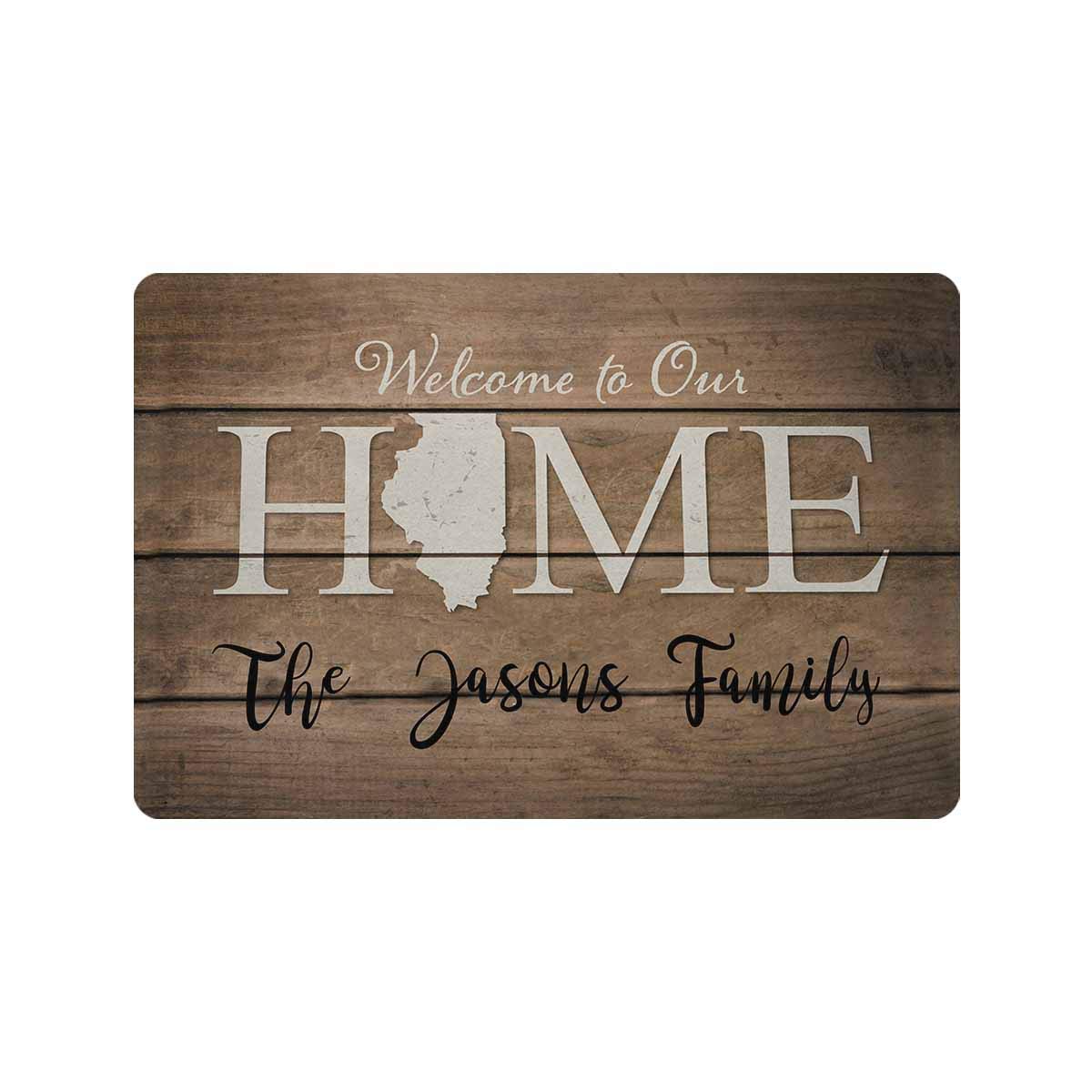 MyPupSocks Personalized Doormat - Custom Text Welcome Mat for Home Entrance, Non-Slip Indoor/Outdoor Rug (23.6